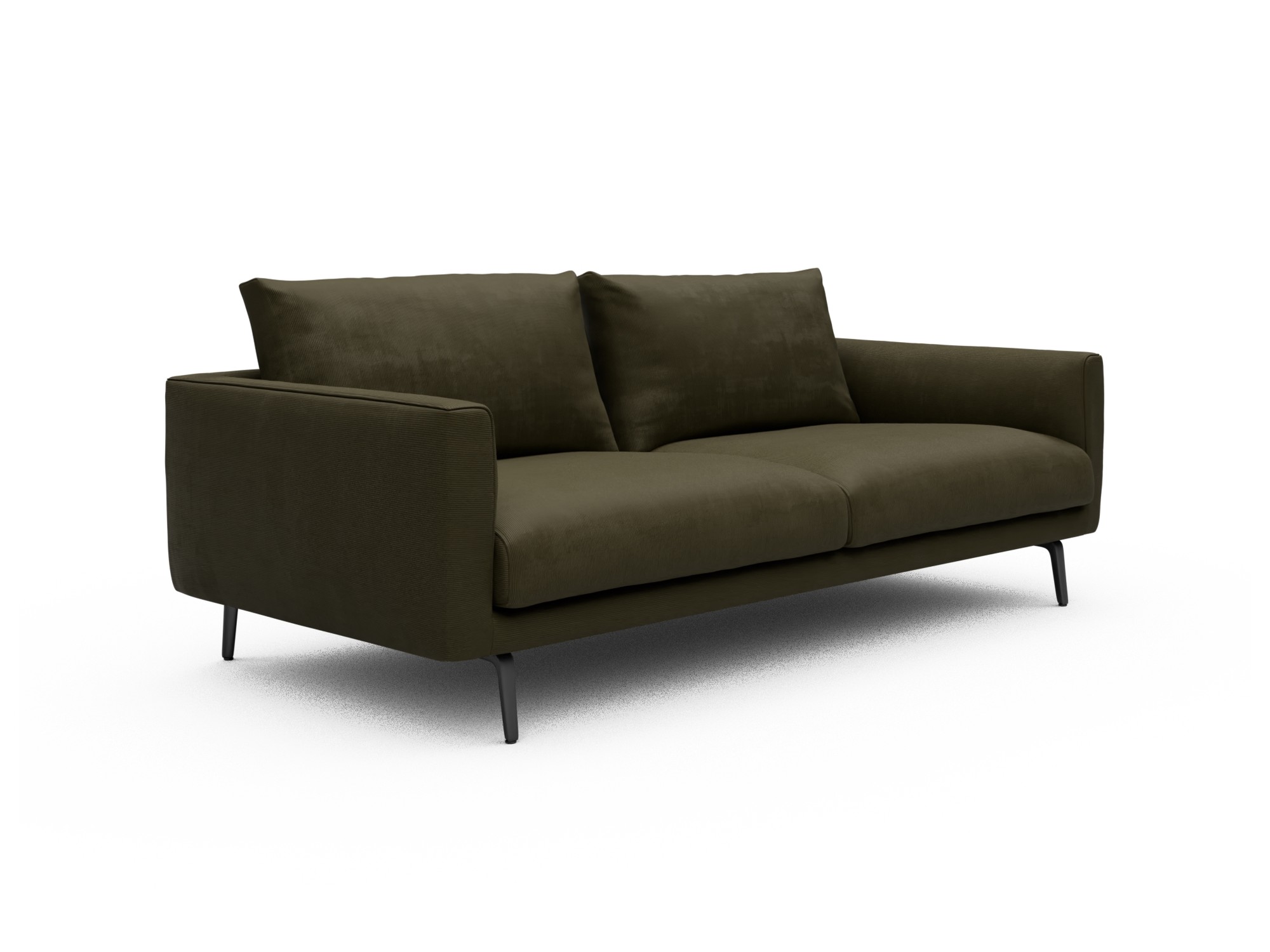 Skandi Home Sofa Karl 3-Sitzer Cordufine-Pine-Green moebelfaktor
