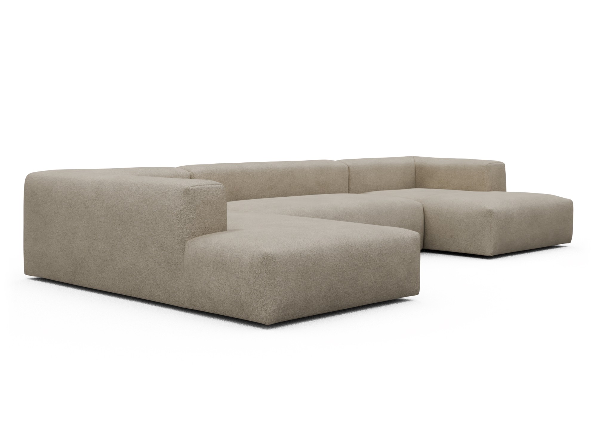 Skandi Home Wohnlandschaft Fred Relax-Ecke links mit 2-Sitzer und Chaiselongue rechts Boucle-Belge moebelfaktor