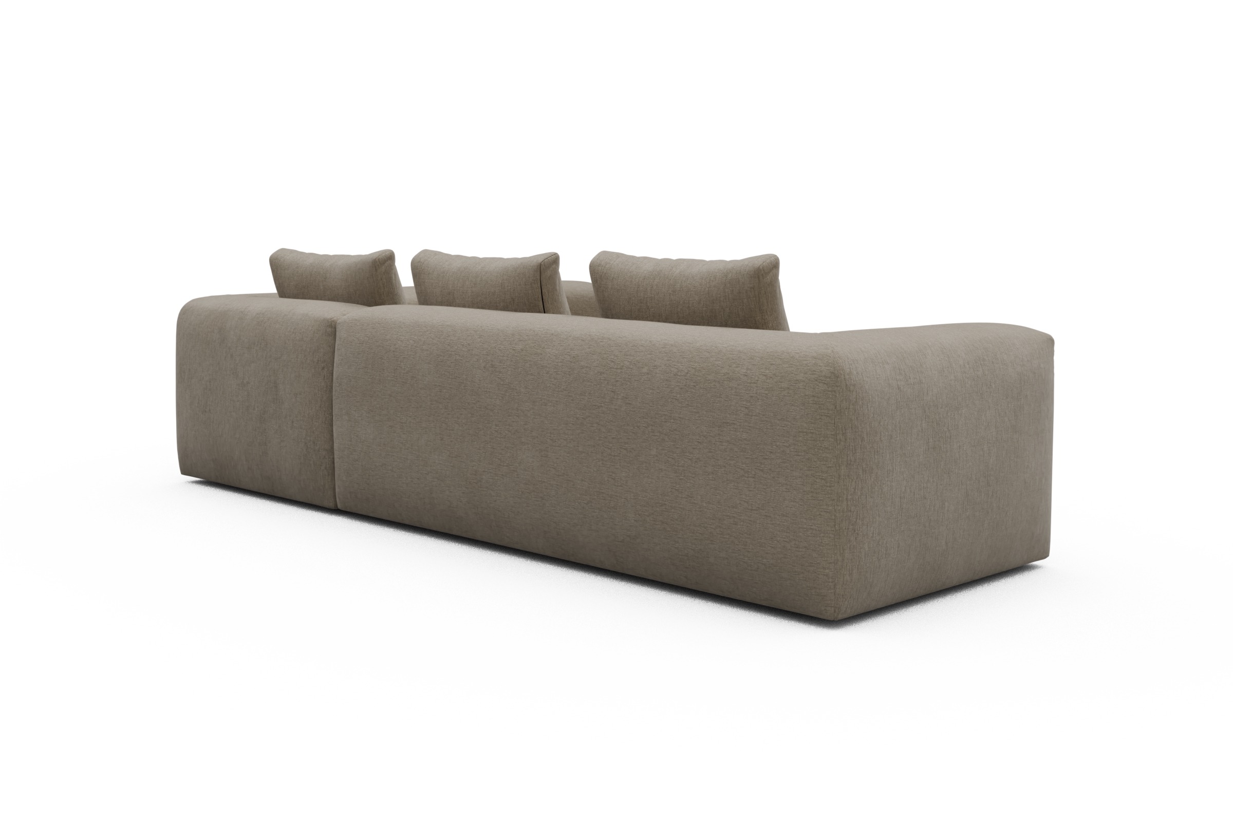 Ecksofa Fred 2x 2,5-Sitzer rechts offen Smooth-Belge