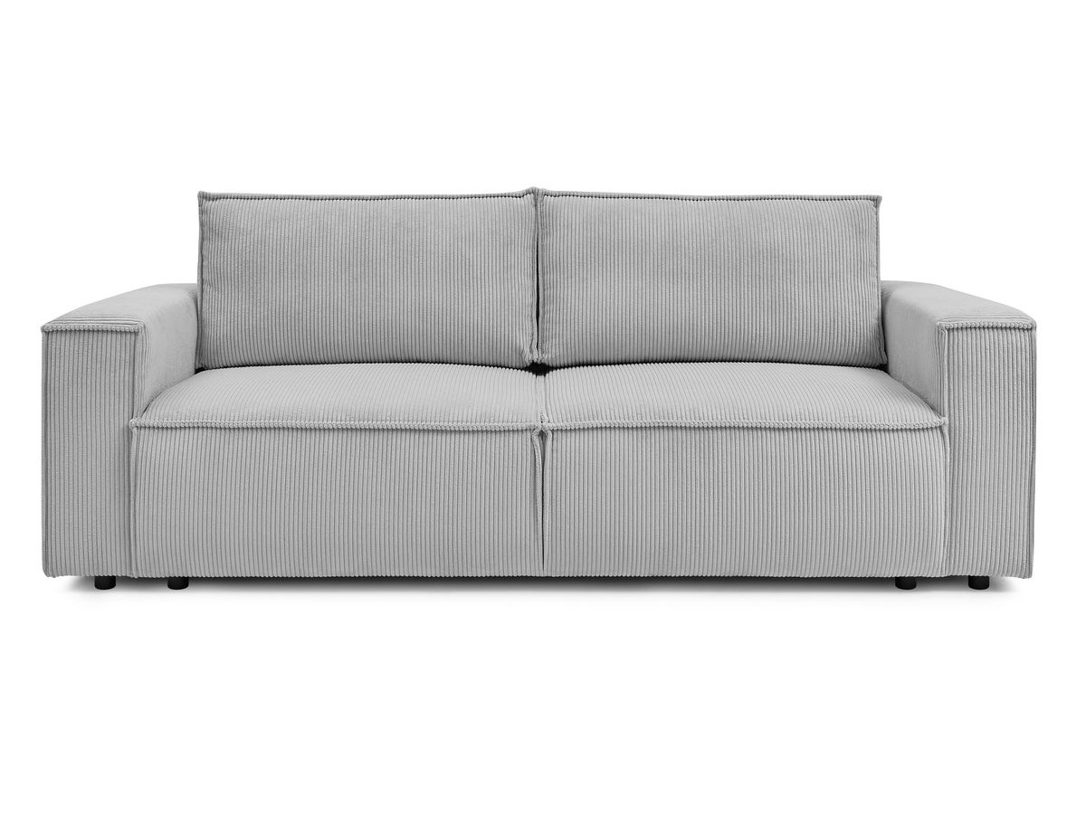Bobochic Nihad Sofa 3-Sitzer Cordsamt Hellgrau