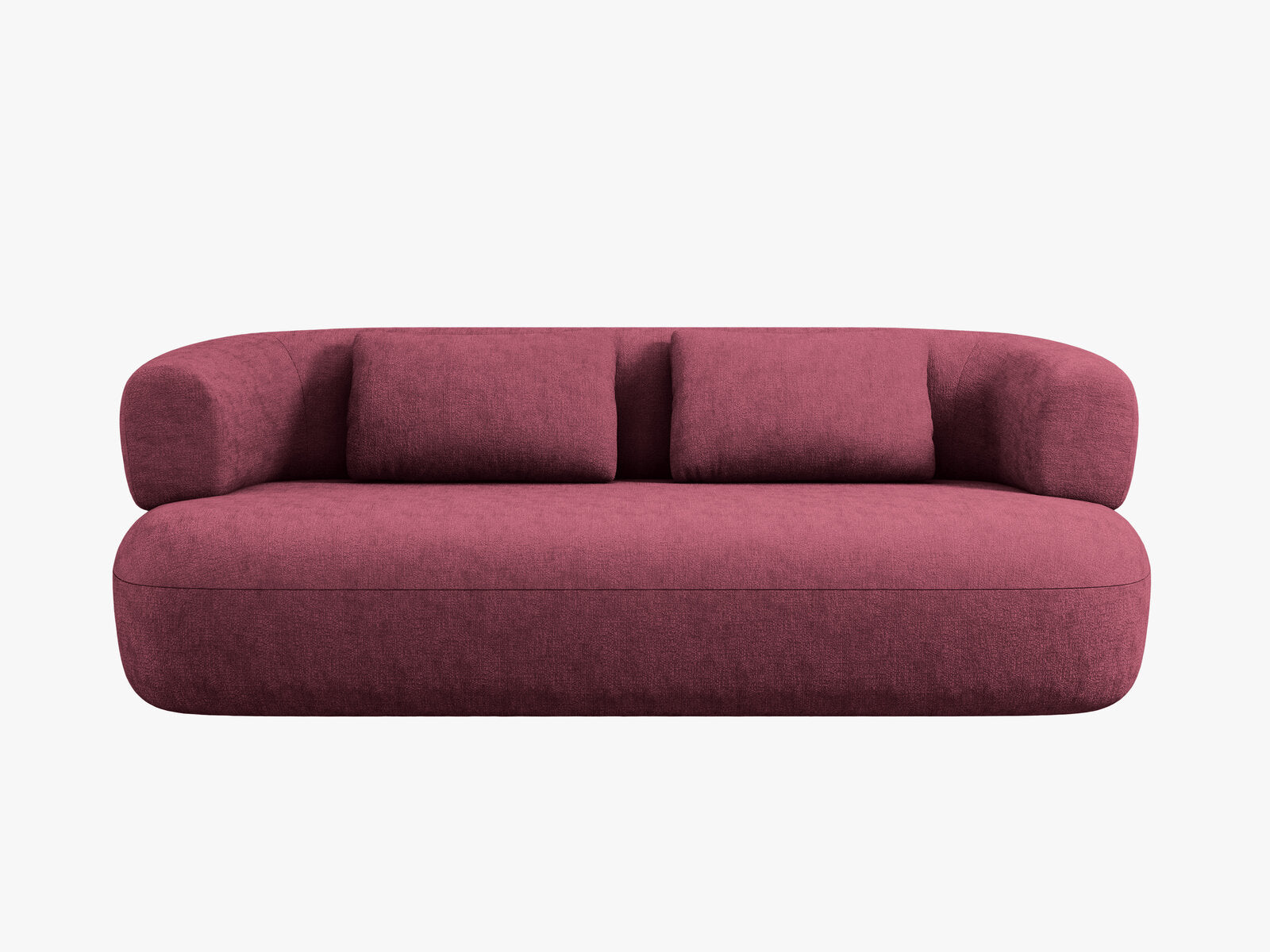 Micadoni Sofa Jenny 2-Sitzer Chenille Perfect Harmony Kirschholz