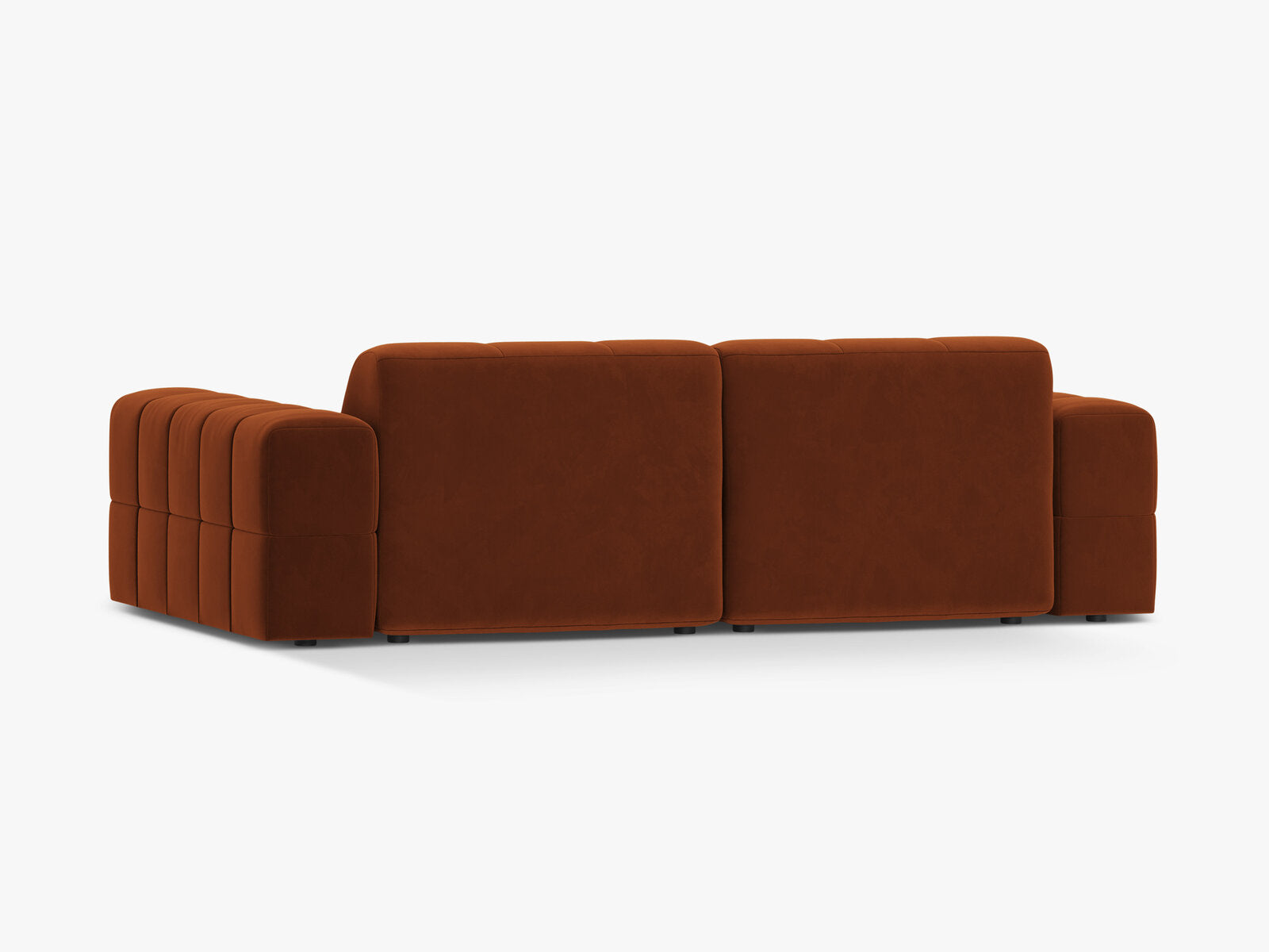 Micadoni Sofa Jennifer 3-Sitzer Samt Bluvel Terrakotta