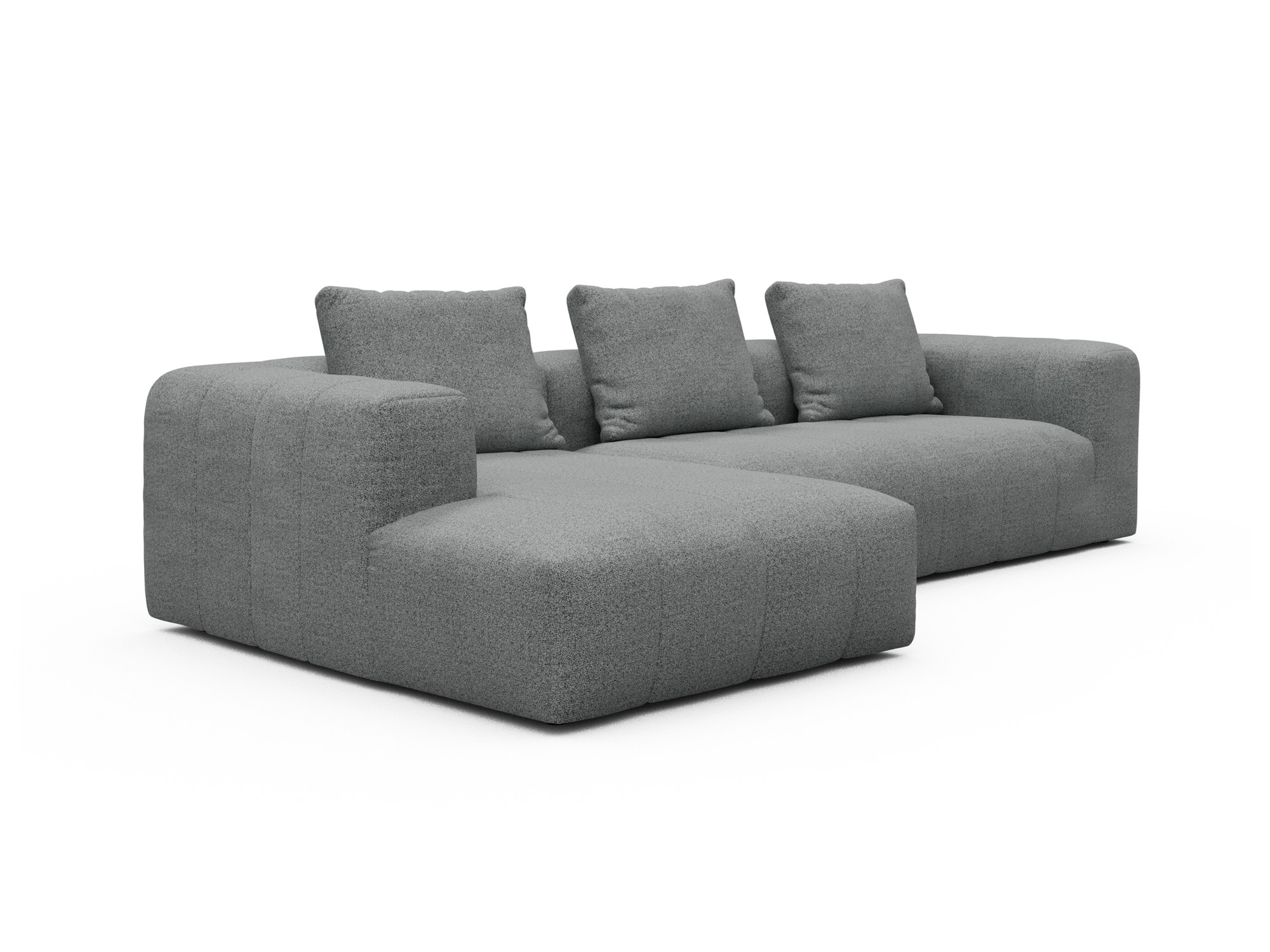 Hugo 2,5-Sitzer Armlehne rechts mit Chaiselongue Aivi-Gravet-Grey moebelfaktor