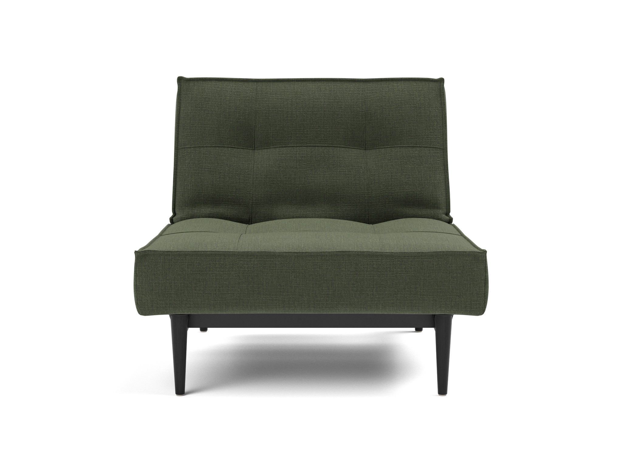 Sessel Splitback Chenille Esina 413-Olive-Green Beine Styletto Eiche schwarz