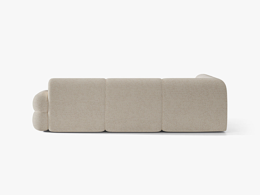 Micadoni Neo Ecksofa 5-Sitzer Rechts Chenille Silencio Helles Beige