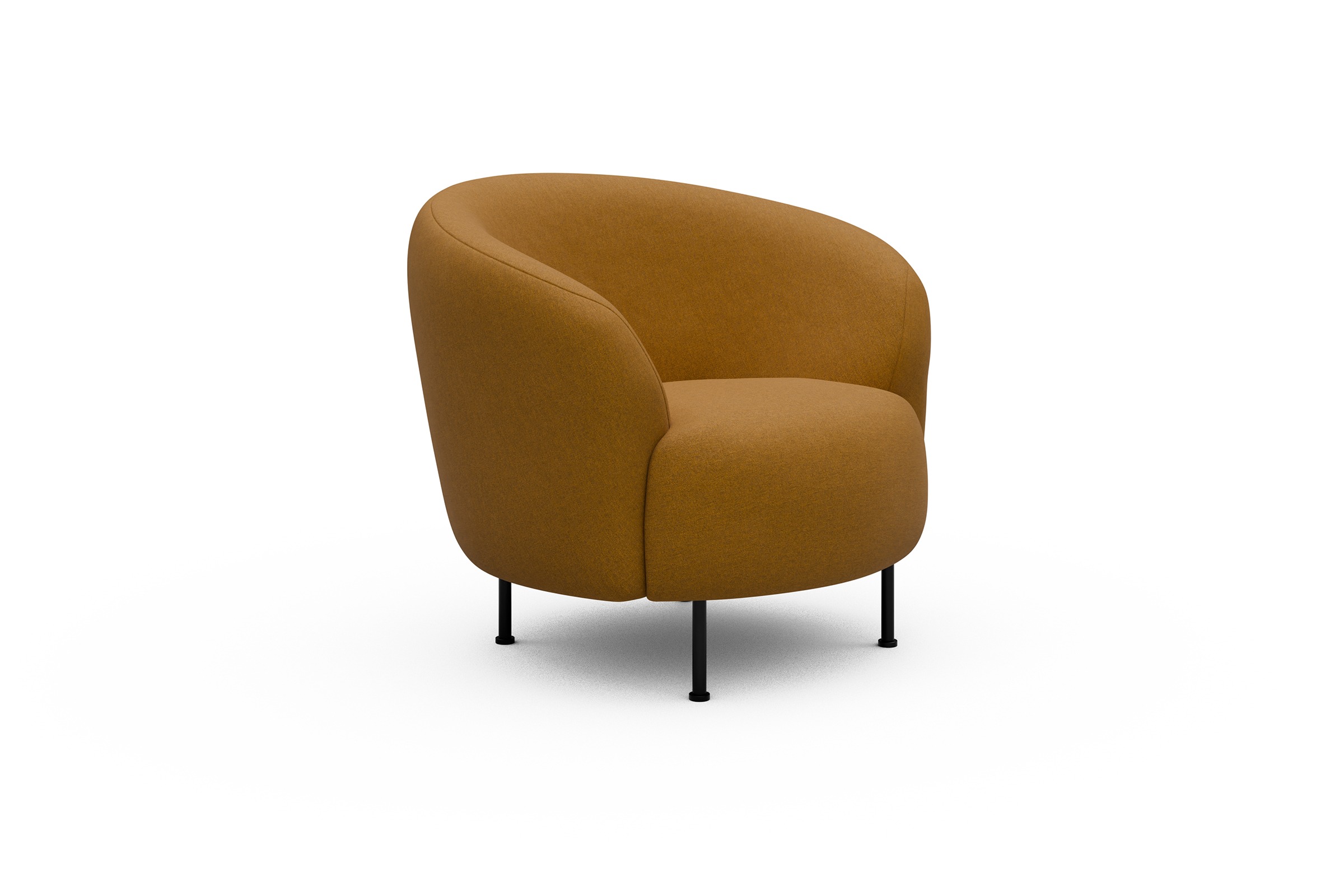 Sessel Ronda Metallbeine Schwarz Satya-Ocre