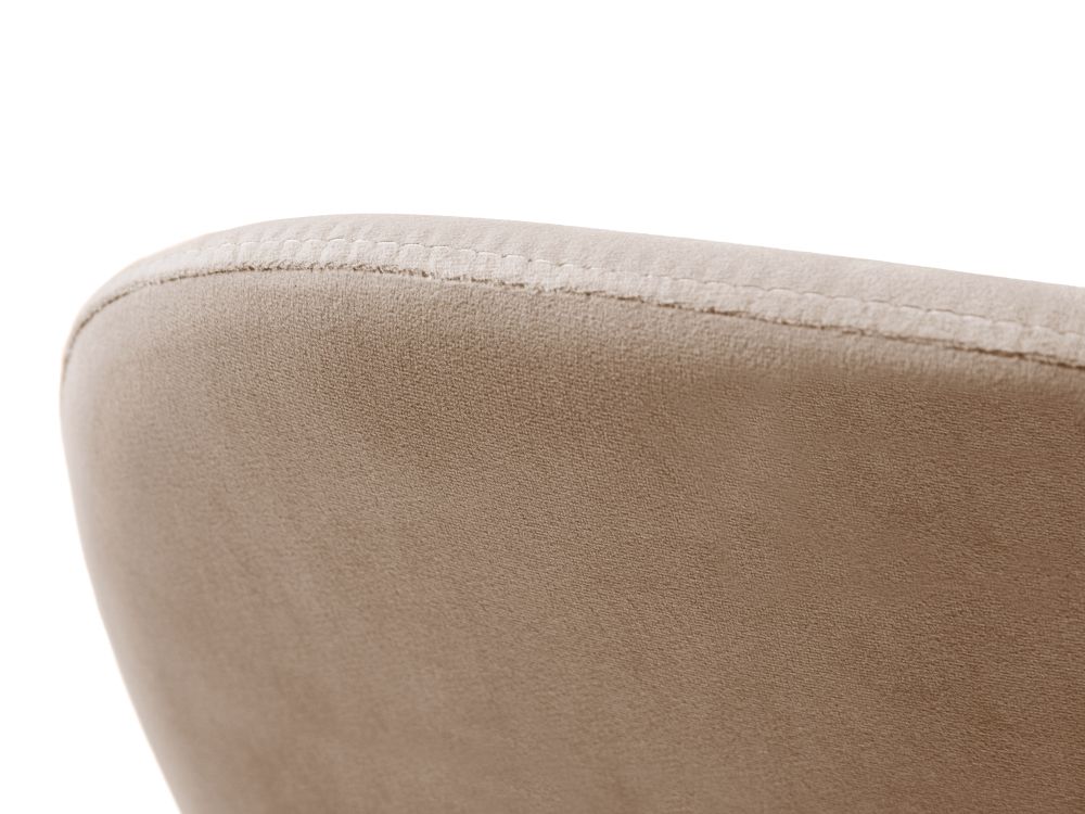 Cosmopolitan Design Stuhl Caroline 2er-Set Samt Magic Velvet Mandelbeige