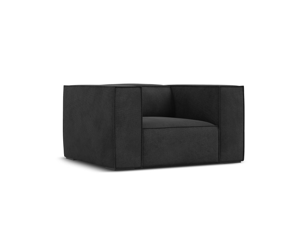 Cosmopolitan Design Sessel Turin Strukturierter Stoff Rosario Dunkelgrau Melange
