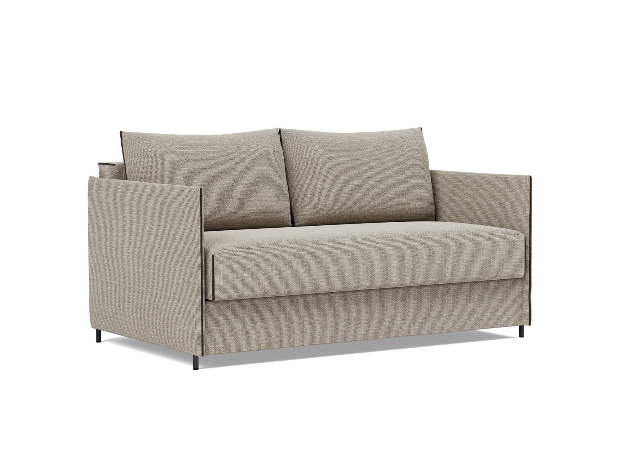 Schlafsofa Luoma Strukturierter Stoff Kenya 579-Gravel