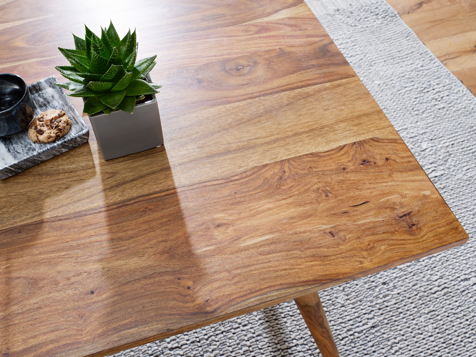 Esstisch Bindal Massivholz Dunkelbraun 80 × 80 cm