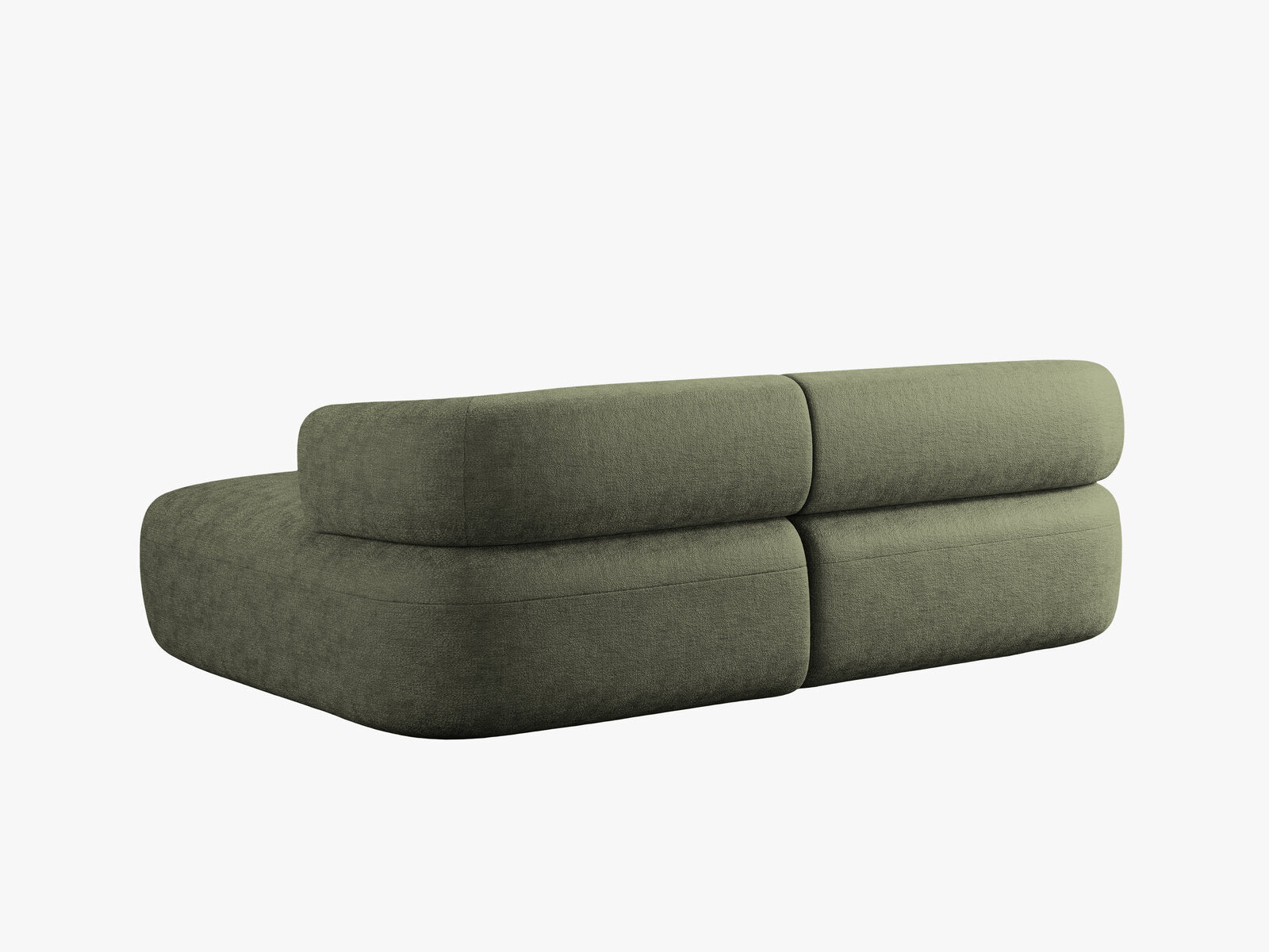 Micadoni 5-Sitzer Ecksofa Jenny Kleine Version Rechts Chenille Perfect Harmony Grün