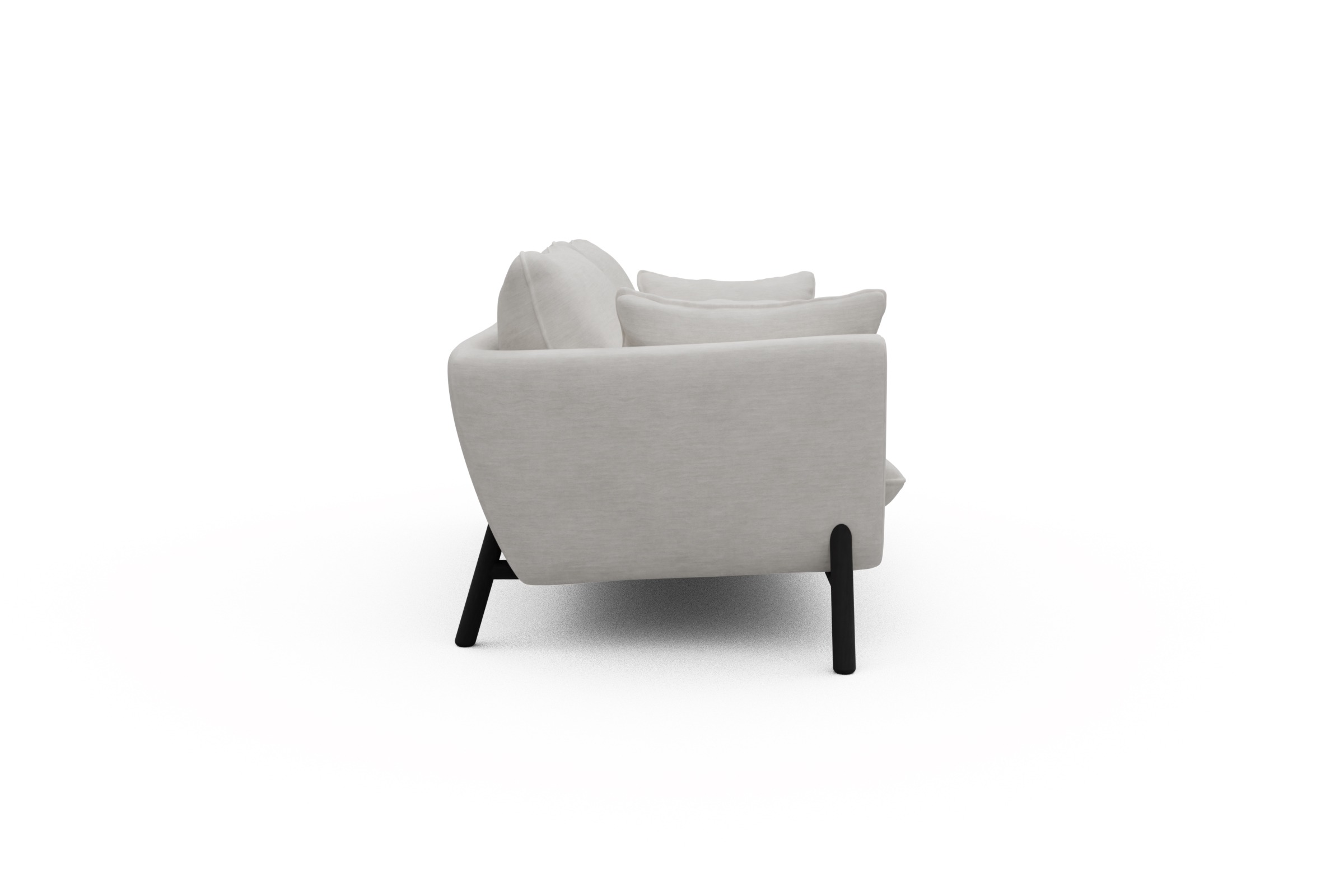 Sofa Emil 2-Sitzer Beinfarbe Eiche Schwarz Vivus-Dusty-Off-White