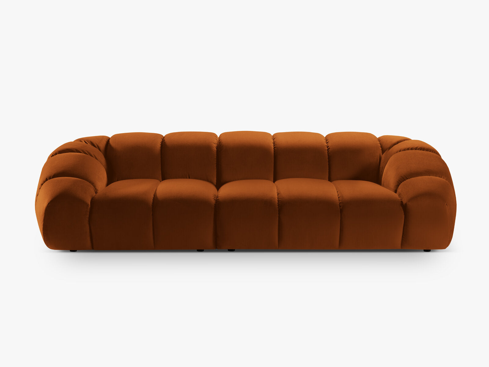 Micadoni Sofa Diana 4-Sitzer Samt Terrakotta