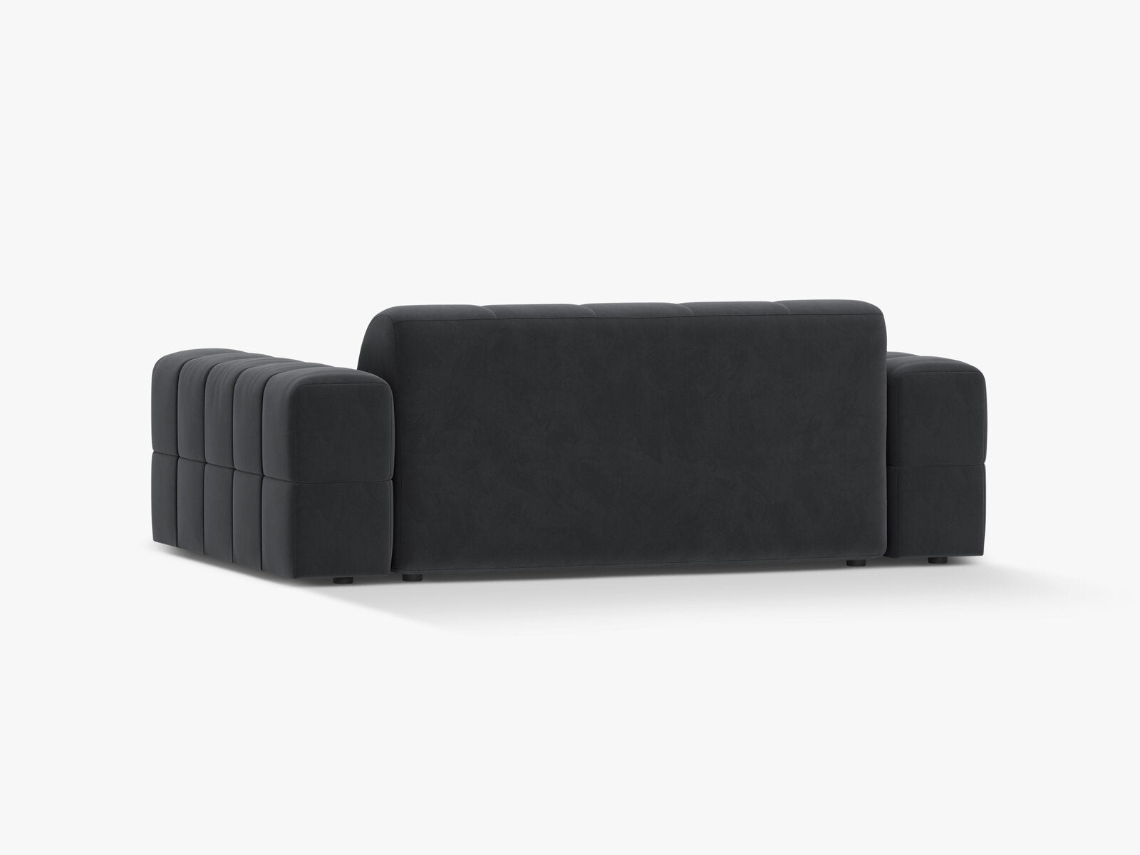 Micadoni Jennifer Sofa 2-Sitzer Samt Bluvel Grau
