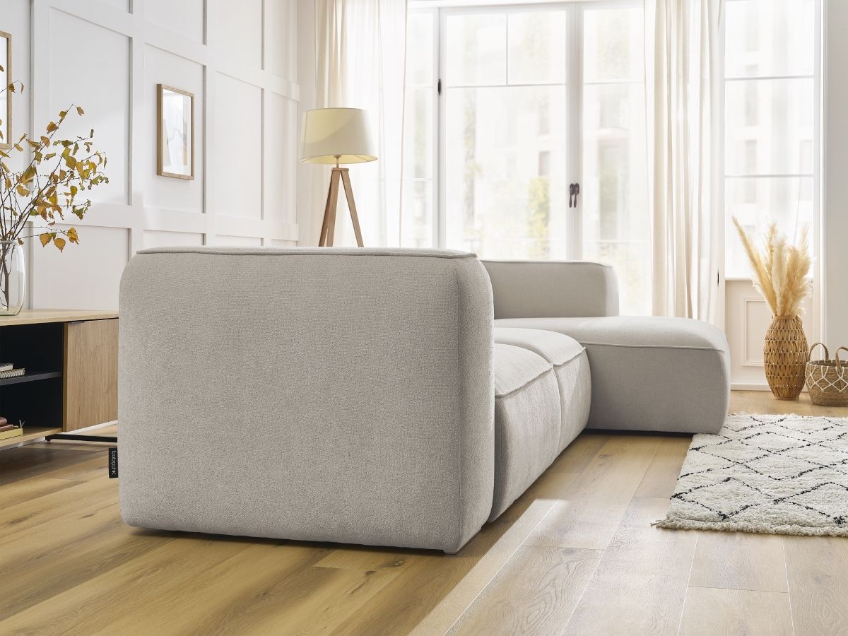 Bobochic Zephyr Ecksofa 349 × 165 cm Strukturstoff Beige Ecke rechts