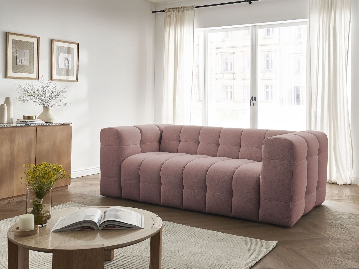 Bobochic Cloud Schlafsofa 3-Sitzer Stoff Rosa