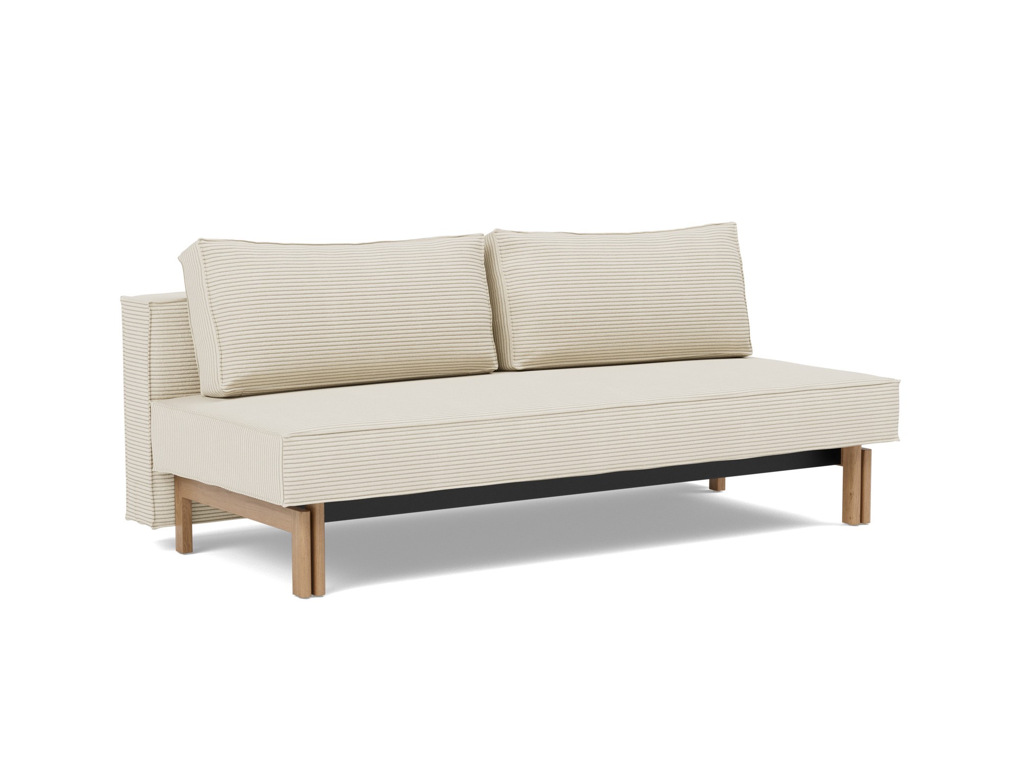 Schlafsofa Sly Kord Corduroy 594-Ivory Beine Eiche