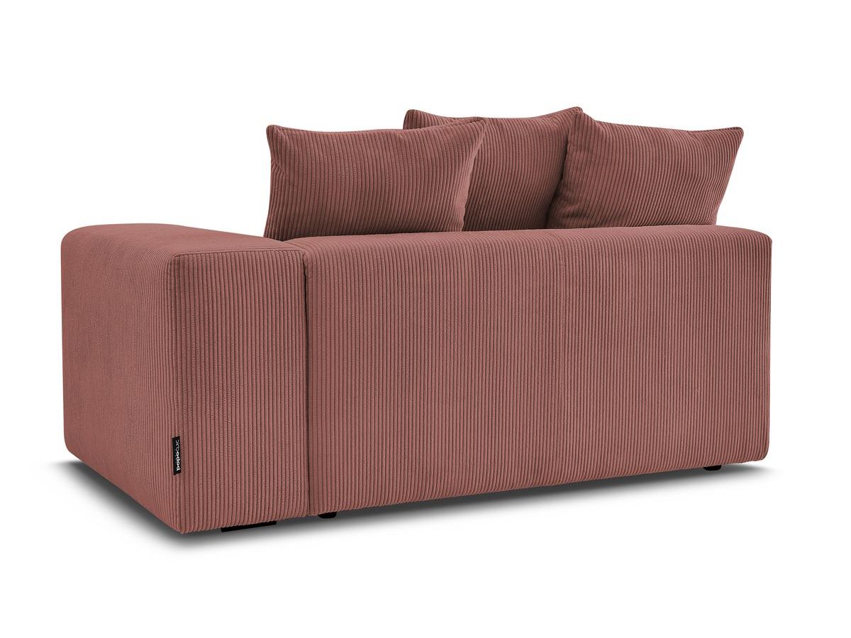 Bobochic Voltaire Sofamodul 2-Sitzer 178 × 100 cm Cordsamt Rosa Ecke rechts