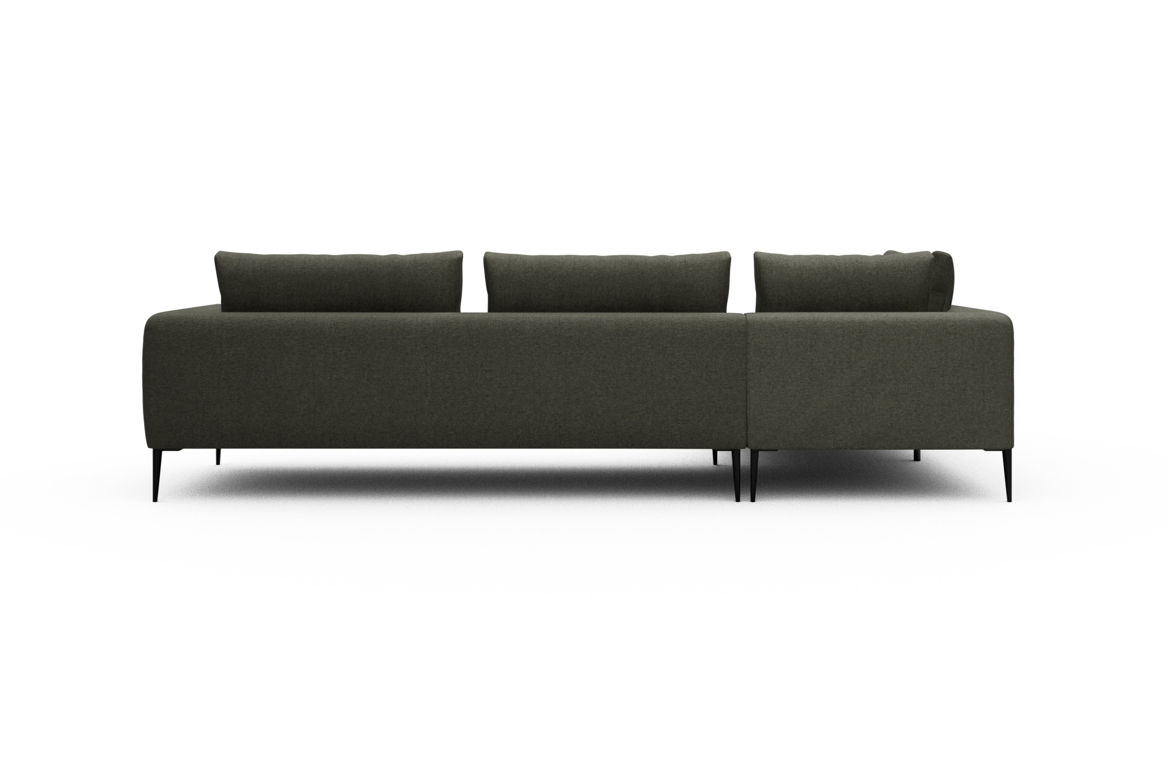 Ecksofa Paul Relax-Ecke rechts mit 3-Sitzer Sama-Winter-Moss