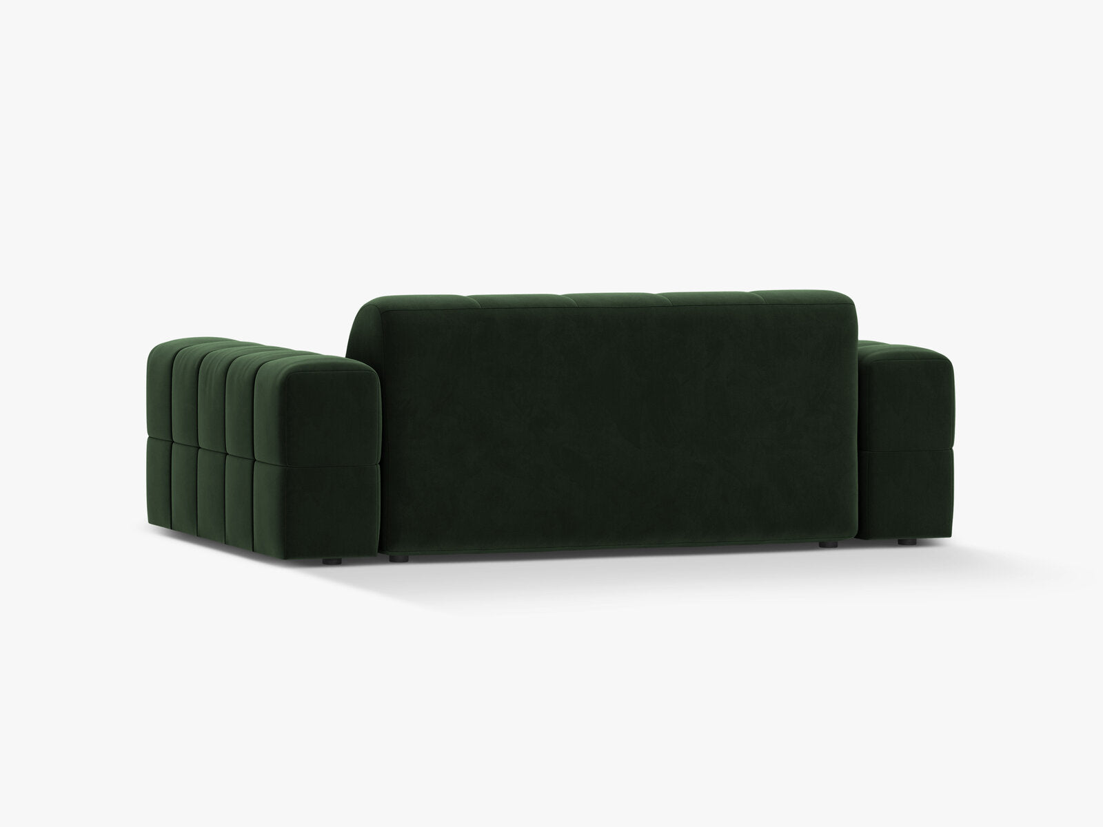 Micadoni Jennifer Sofa 2-Sitzer Samt Venus Flaschengrün