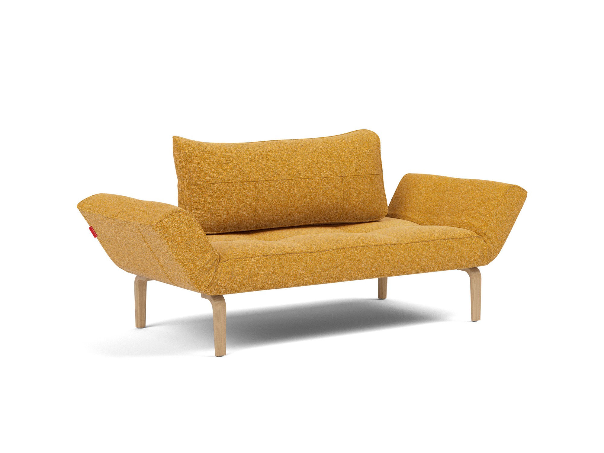 Tagesbett Zeal Boucle Skandi 536-Ochre Beine Bow Eiche