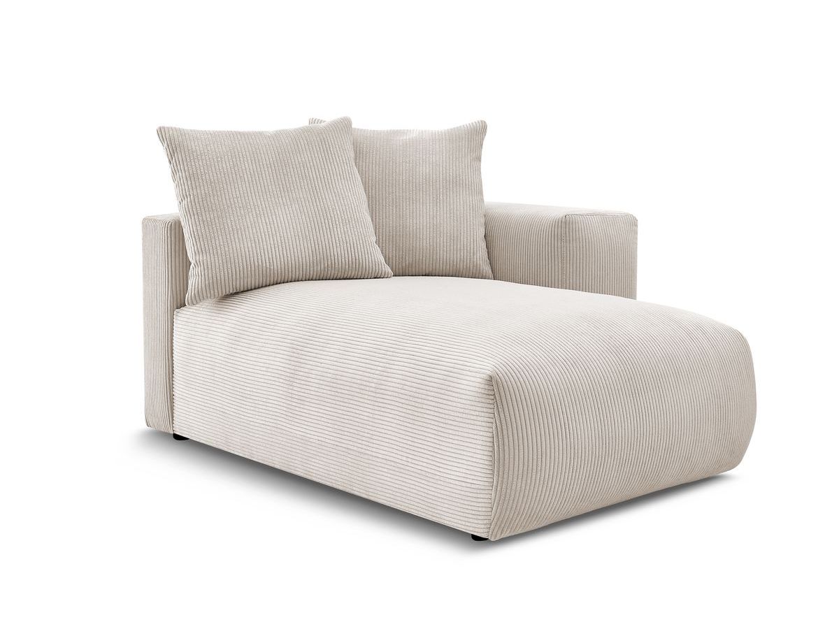 Bobochic Voltaire Méridienne-Modul Cordsamt Beige Ecke rechts