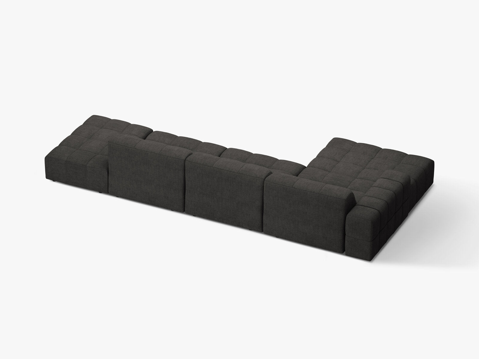 Micadoni Ecksofa Jennifer 5-Sitzer Links Chenille Eden Dunkelgrau
