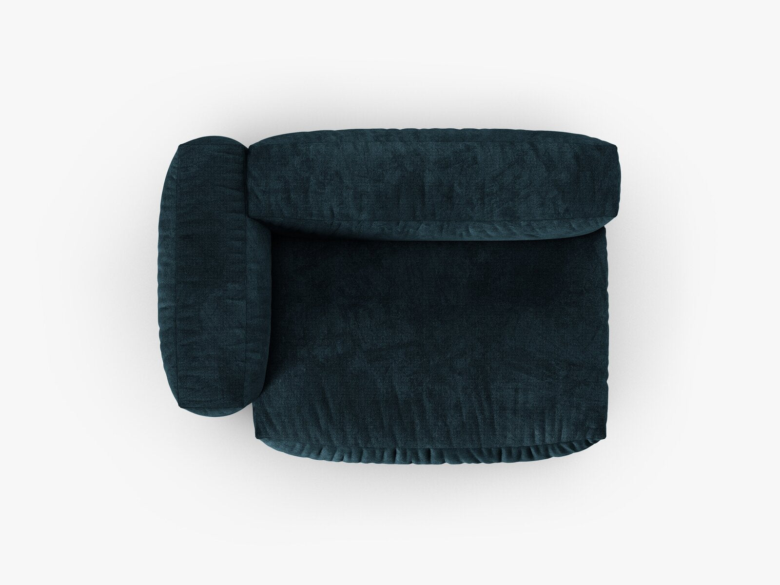 Micadoni Eckmodul mit Armlehne Martina 1-Sitzer Groß 90cm Sitztiefe Links Samt Vogue Dunkel Petrol
