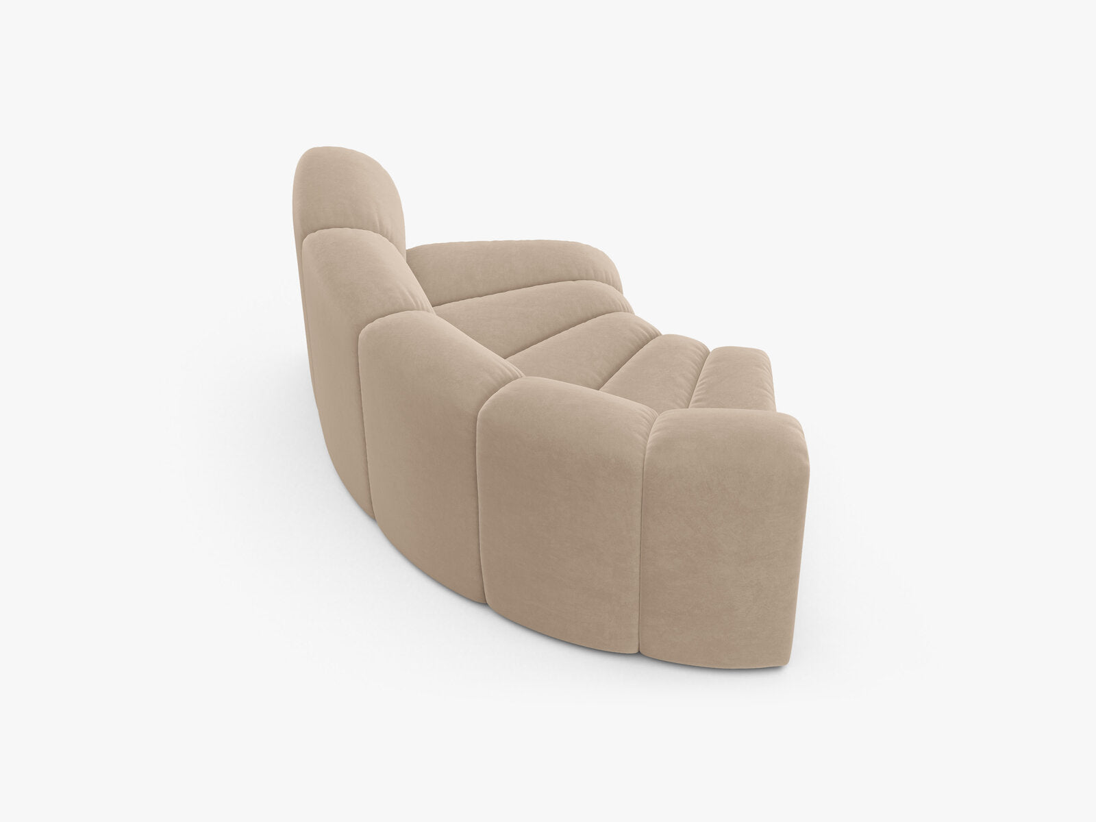 Micadoni rundes Eckmodul Lupine Samt Venus Beige