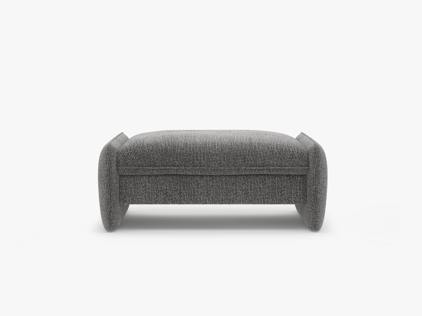 Micadoni Georgia Pouf XL Chenille SILENCIO Dunkelgrau