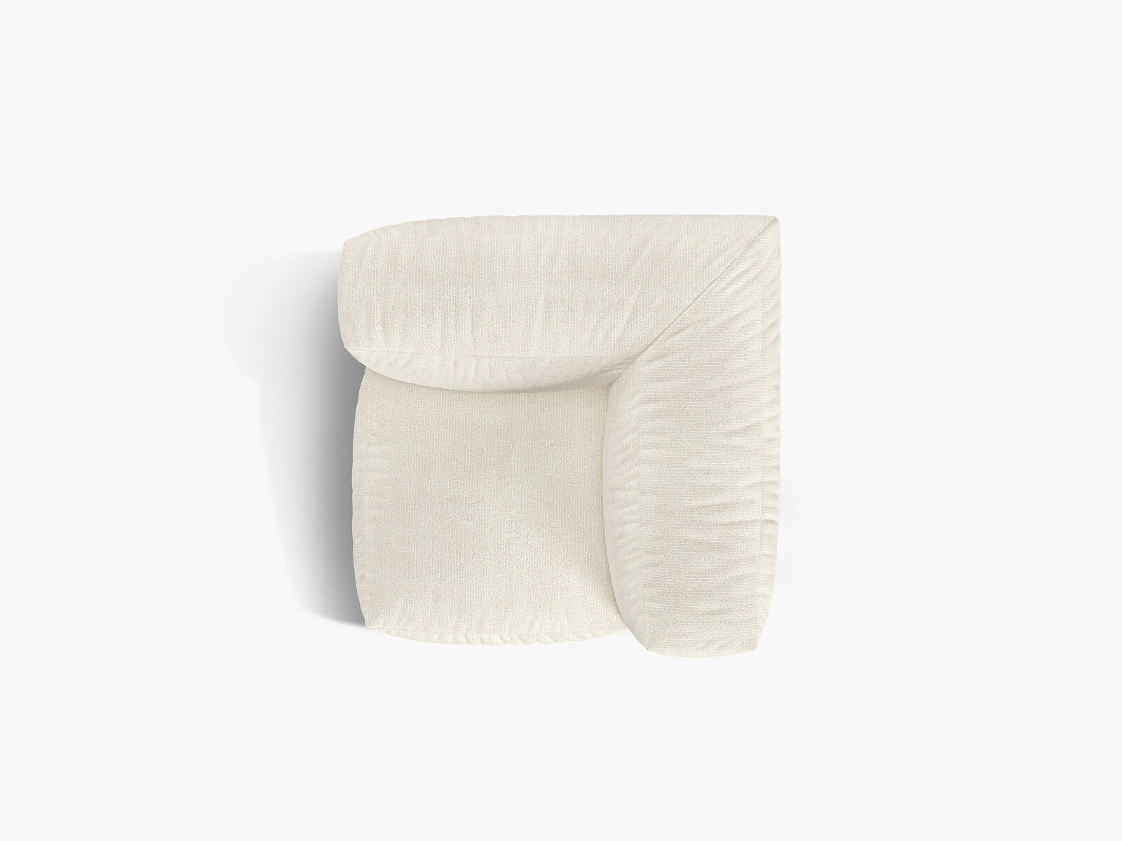 Micadoni Eckmodul Martina 1-Sitzer Klein Boucle Monet Elfenbein