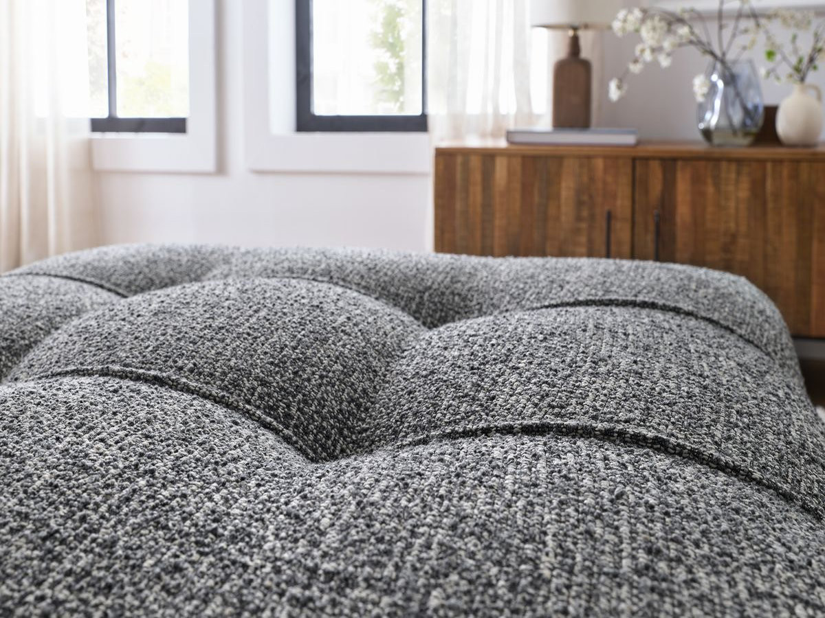 Bobochic Arsene Pouf Melange-Stoff Dunkelgrau