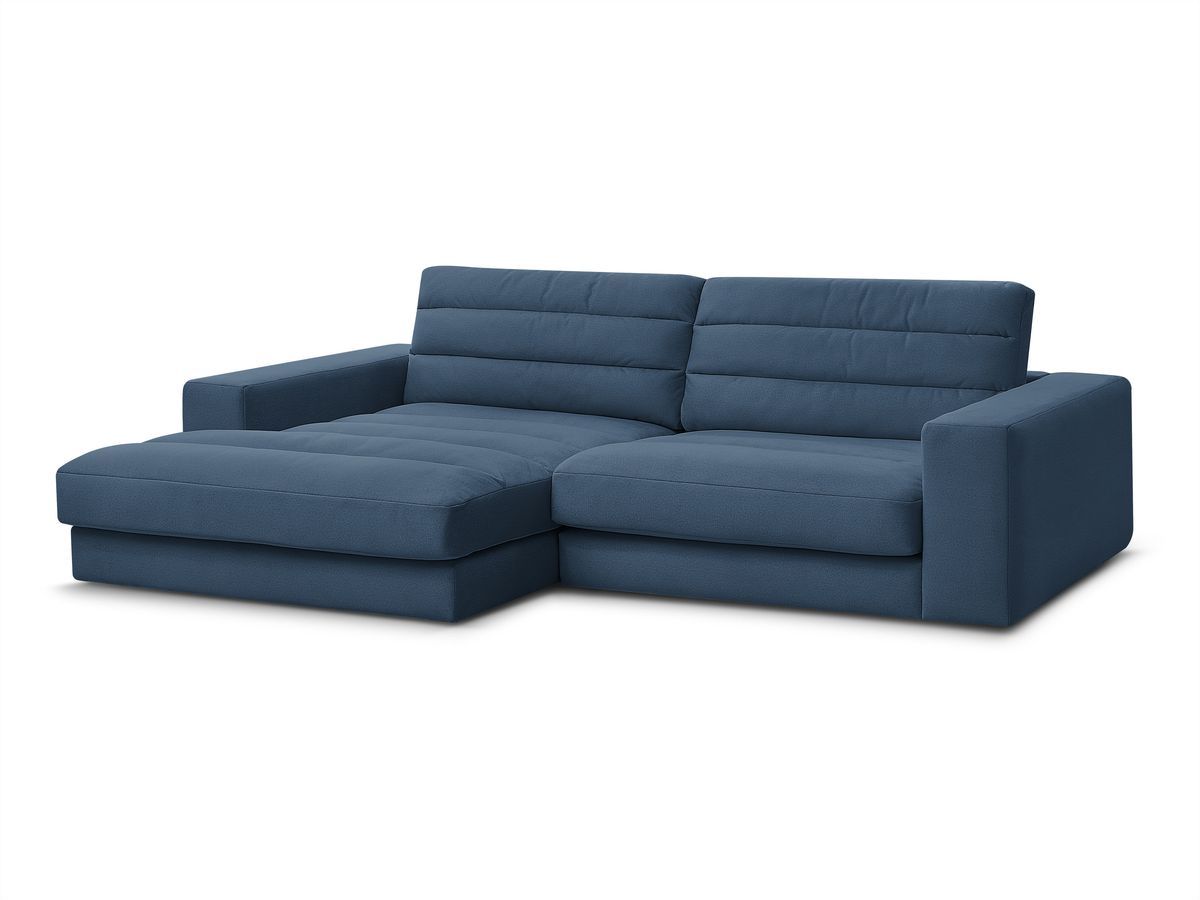Bobochic Sierra Ecksofa Samt Dunkelblau Ecke links