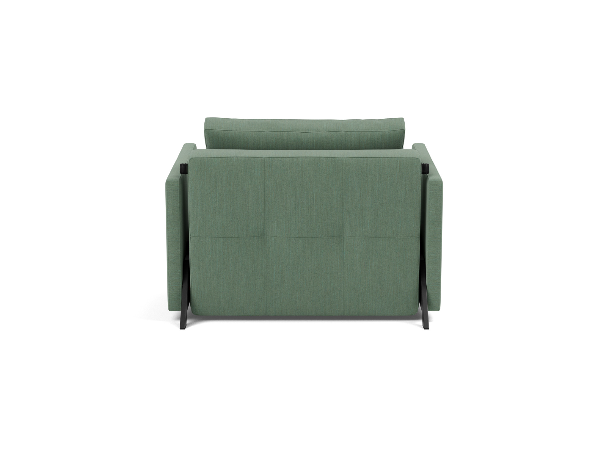 Schlafsessel Cubed 90 mit Armlehnen Flachgewebe Elegance 518-Green