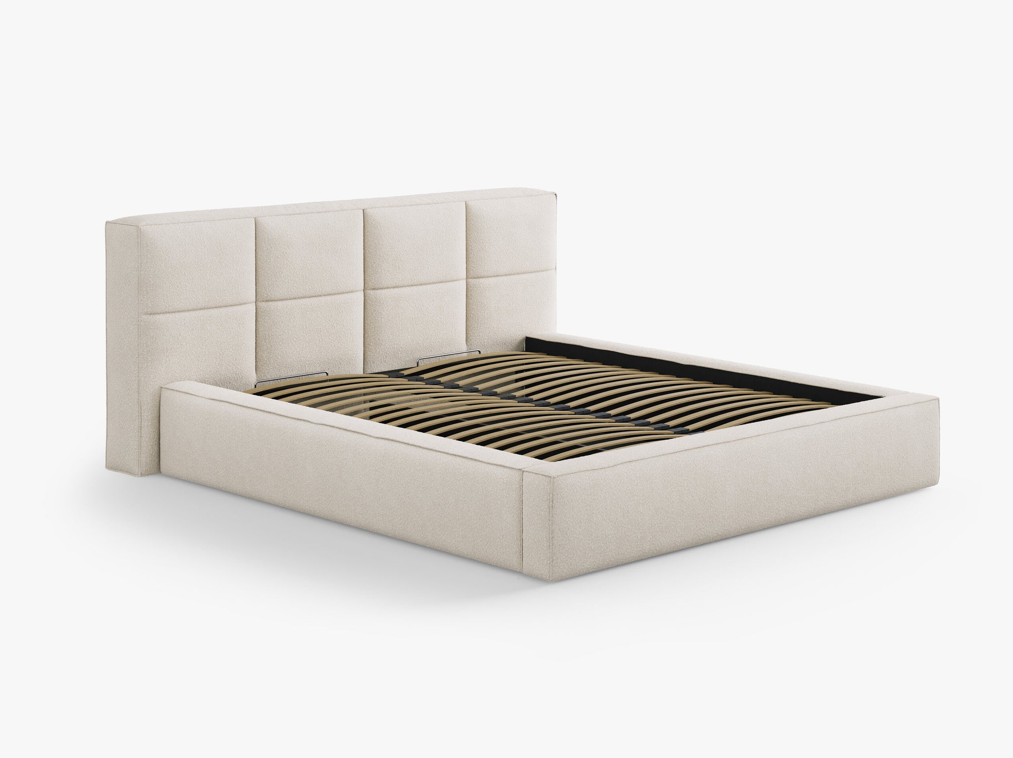 Micadoni Darren Samtiger Kopfteil Boucle LEGEND Helles Beige 249x100