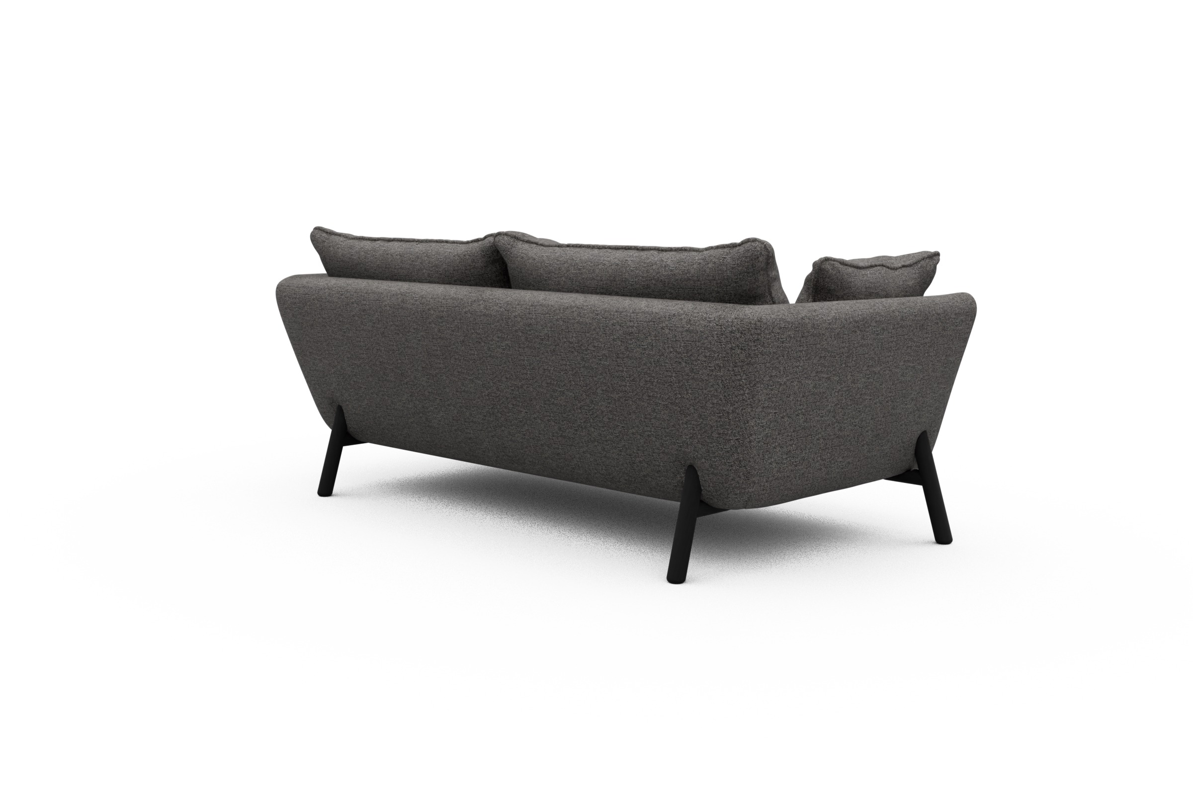 Sofa Emil PREMIUM 2-Sitzer Beinfarbe Eiche Schwarz Carreno-Salt-and-Pepper