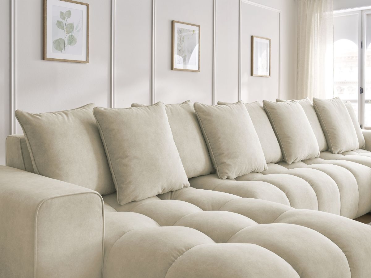 Bobochic Mont-blanc Wohnlandschaft Samt Beige