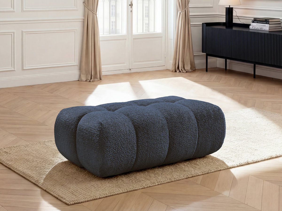 Bobochic Jaya Pouf Chenille Dunkelblau