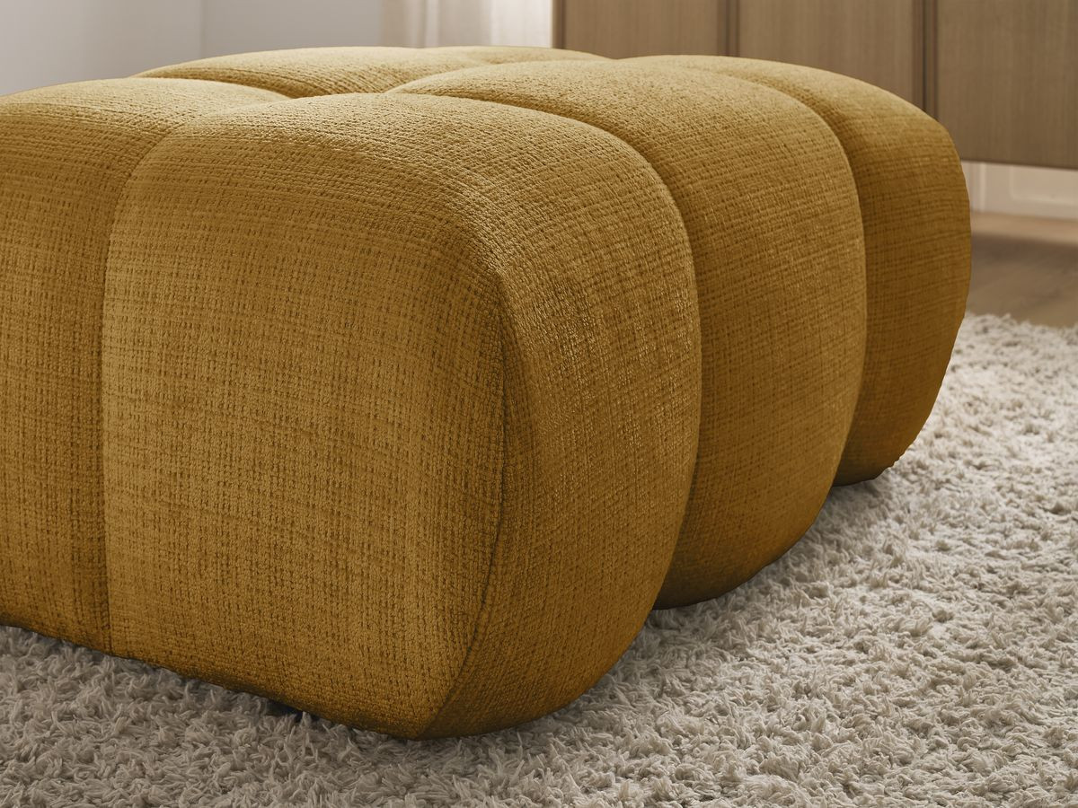 Bobochic Ivane Pouf Strukturstoff Gelb