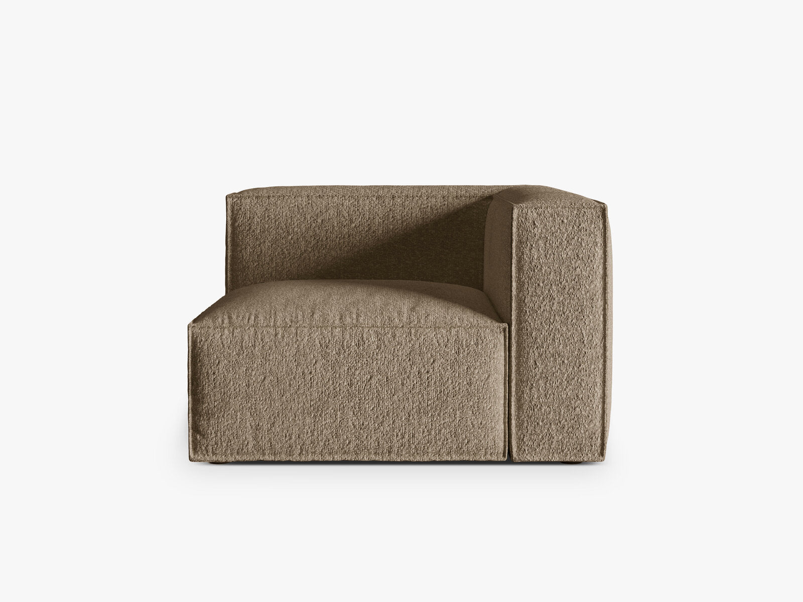 Micadoni Eckmodul Nuria 1-Sitzer Boucle Cappuccino