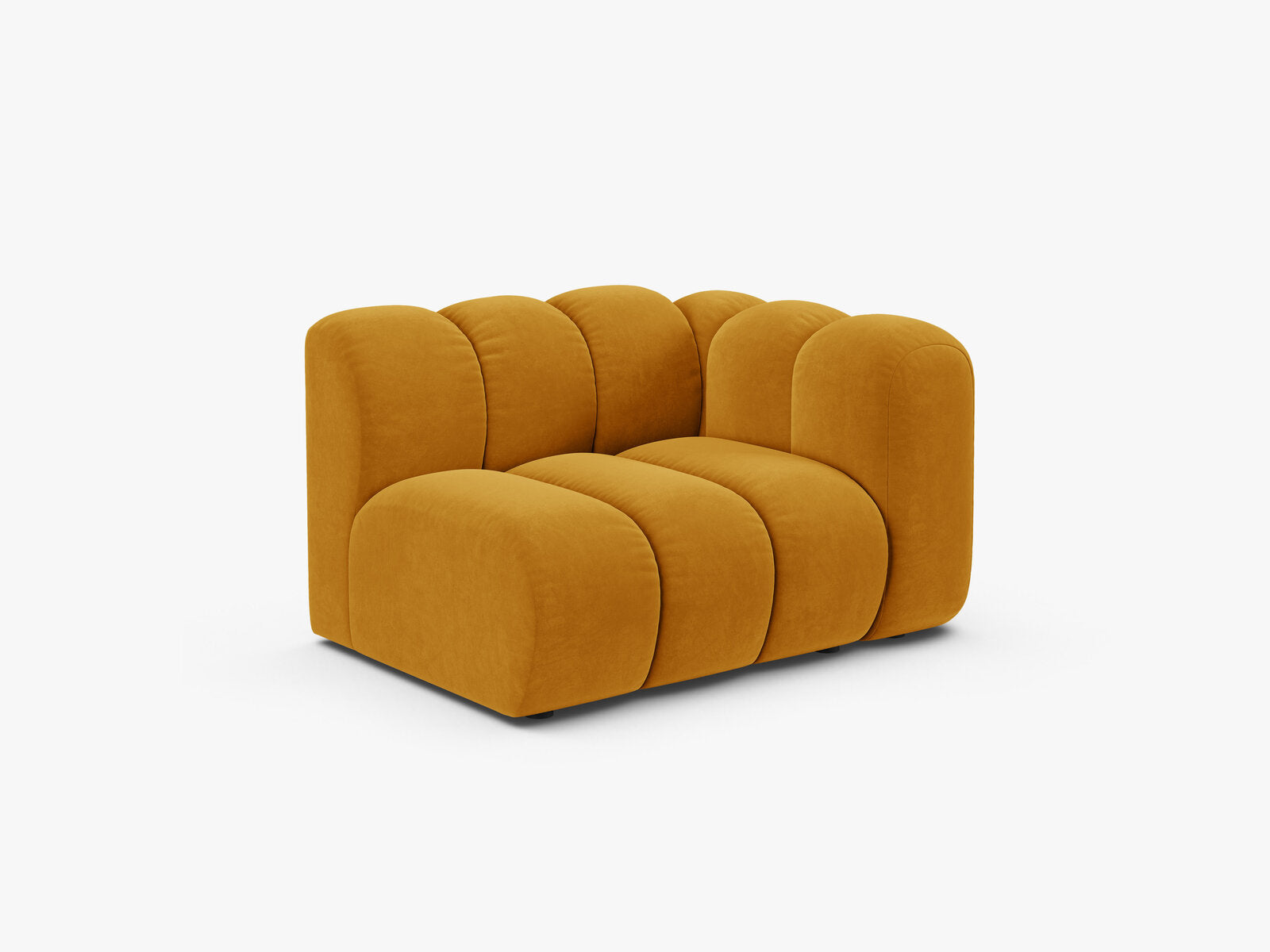 Micadoni Modul Lupine 1-Sitzer Rechts Samt Salvador Gelb