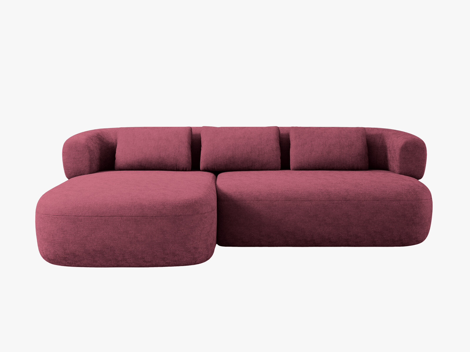 Micadoni 5-Sitzer Ecksofa Jenny Links Chenille Perfect Harmony Kirschbaum