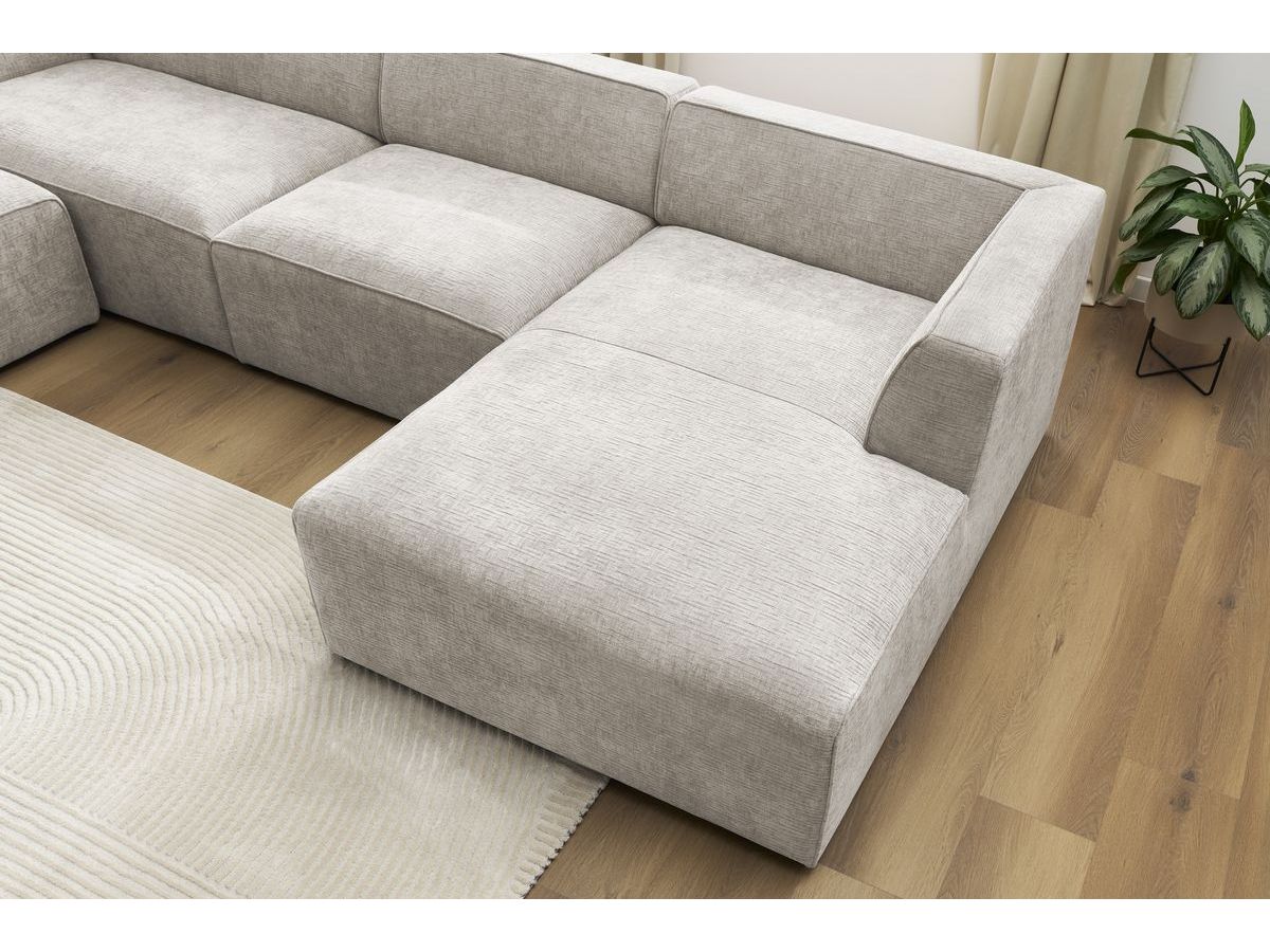 Bobochic Megeve Wohnlandschaft Strukturstoff Beige Ecke rechts