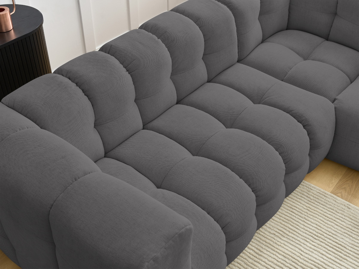 Bobochic Cloud Ecksofa 268 × 184 cm Stoff Dunkelgrau