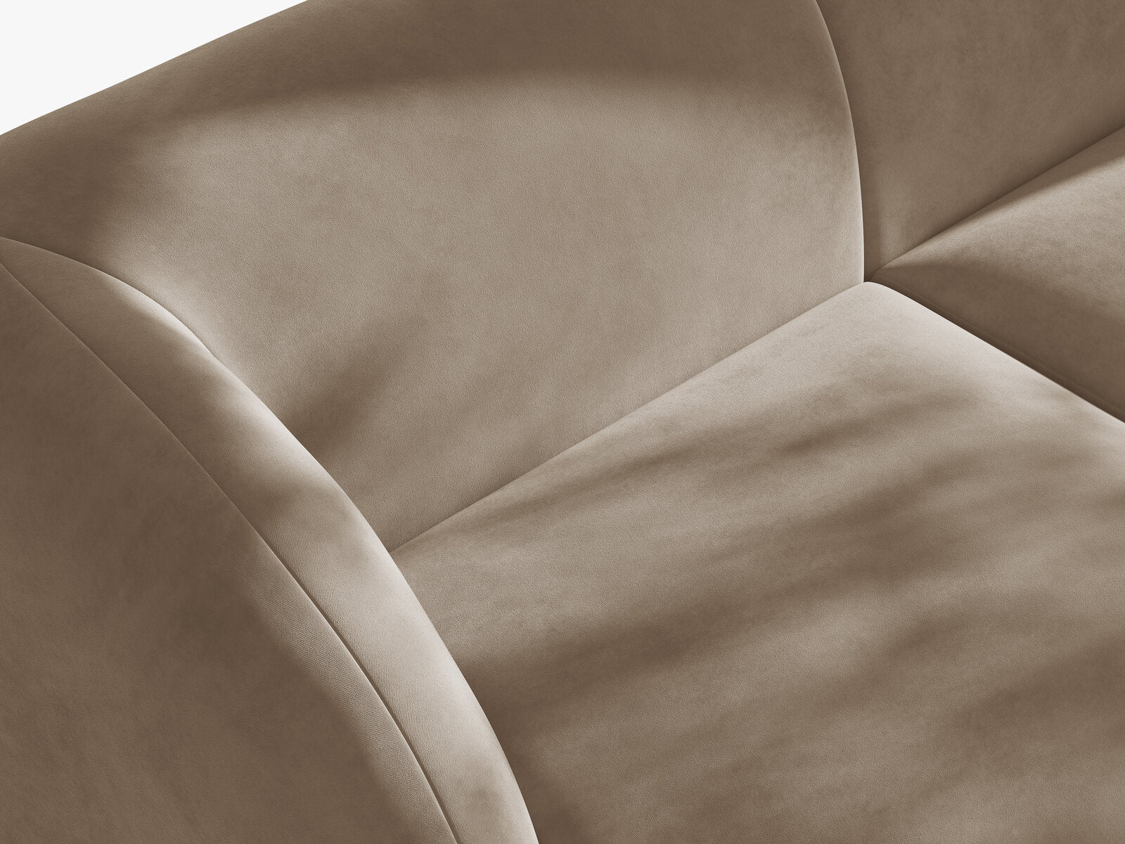 Micadoni Sessel Miley 1-Sitzer Samt Bluvel Cappuccino