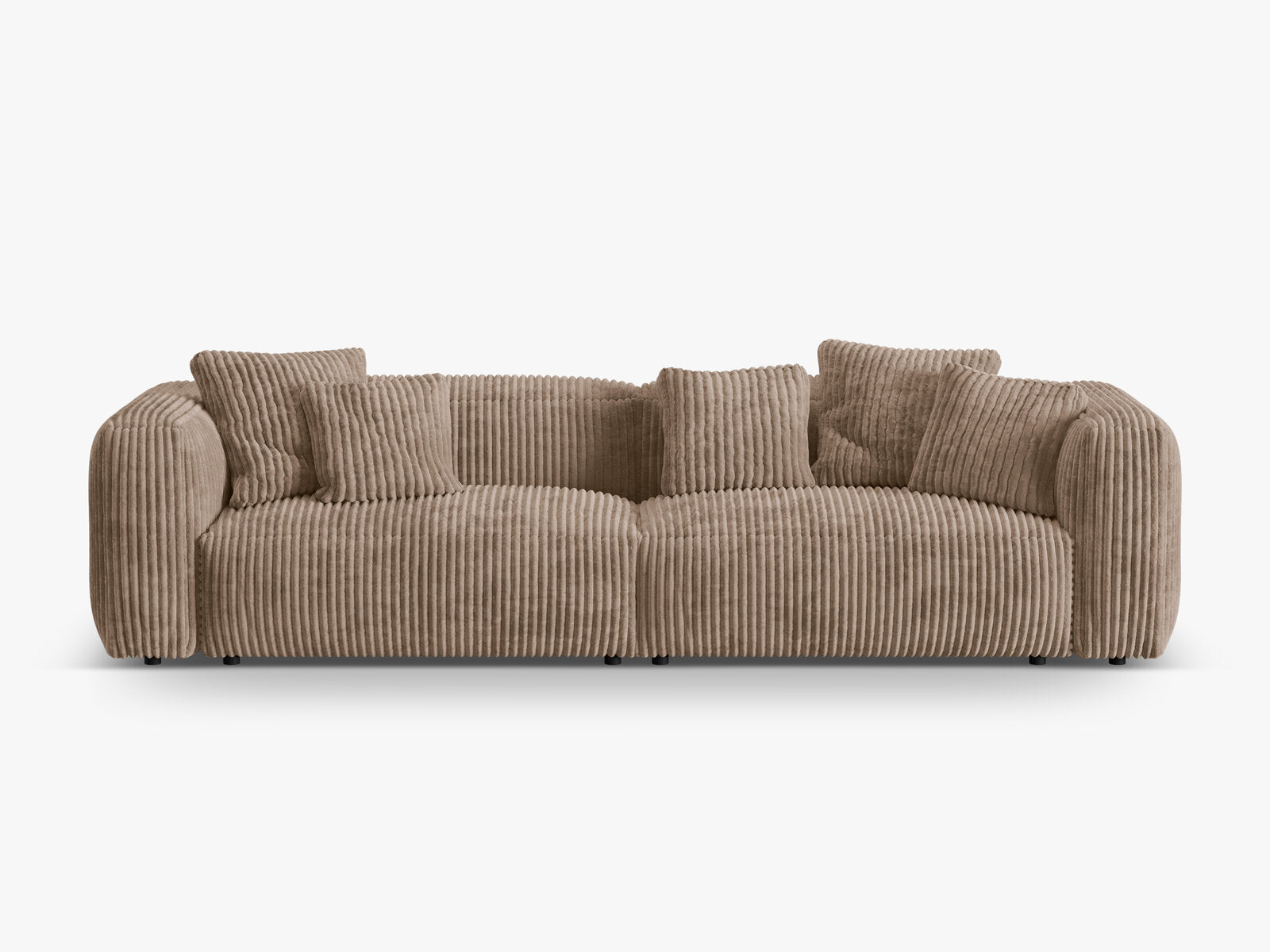 Micadoni Sofa Martina 4-Sitzer Kord Tilia Eichel