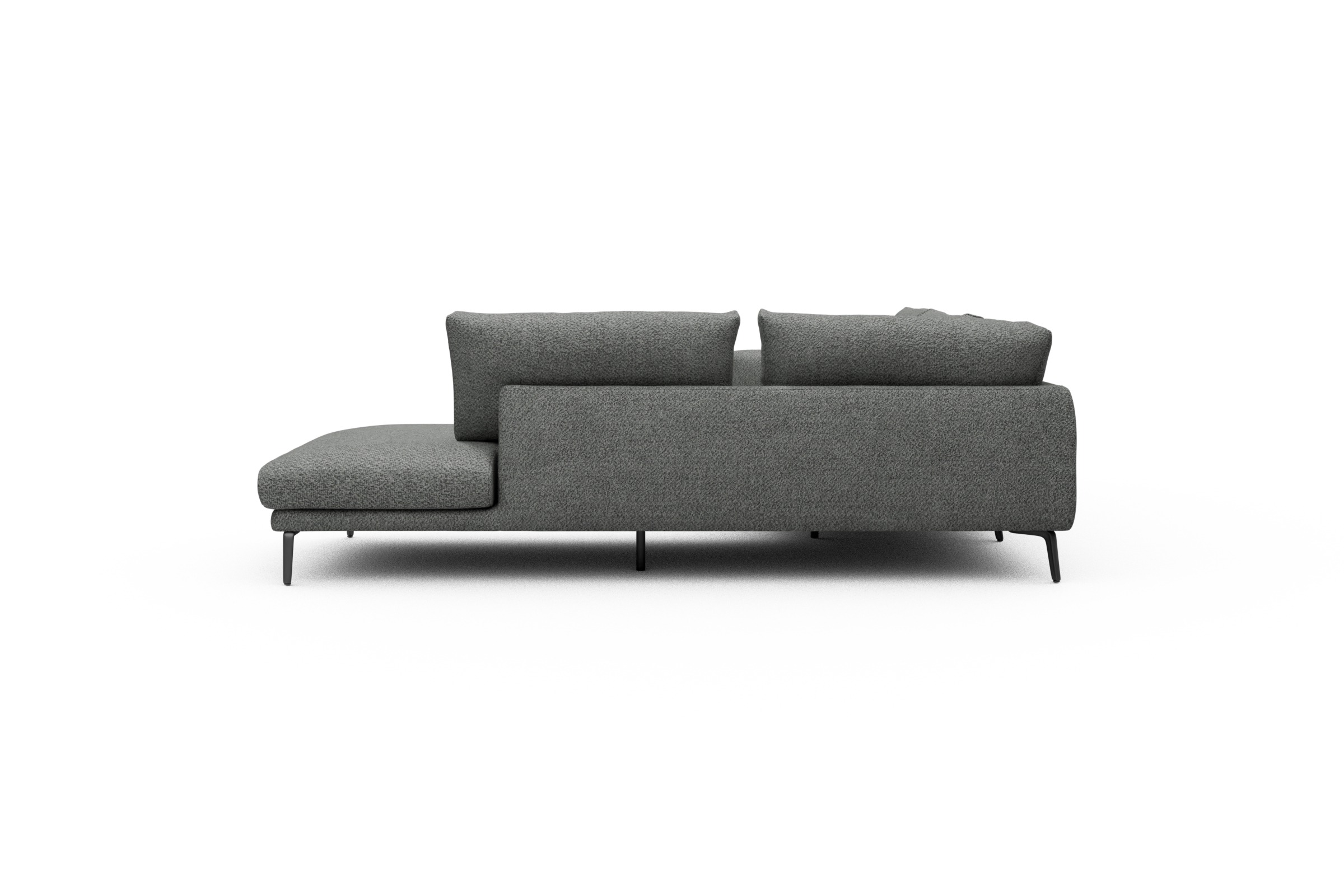 Ecksofa Karl Relax-Ecke rechts mit 2,5-Sitzer Vanora-Warm-Grey