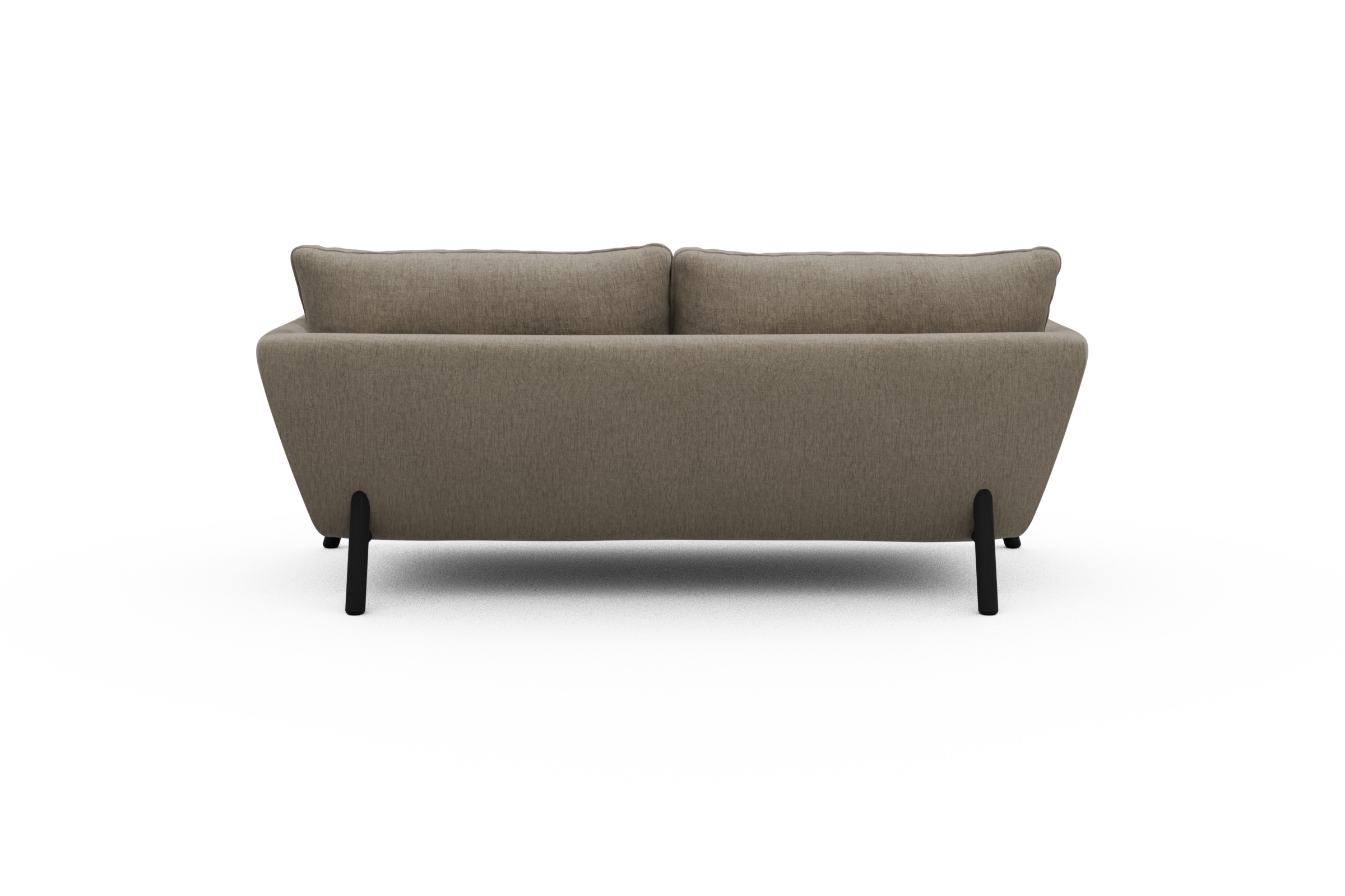 Sofa Emil 2-Sitzer Beinfarbe Eiche Schwarz Smooth-Beige