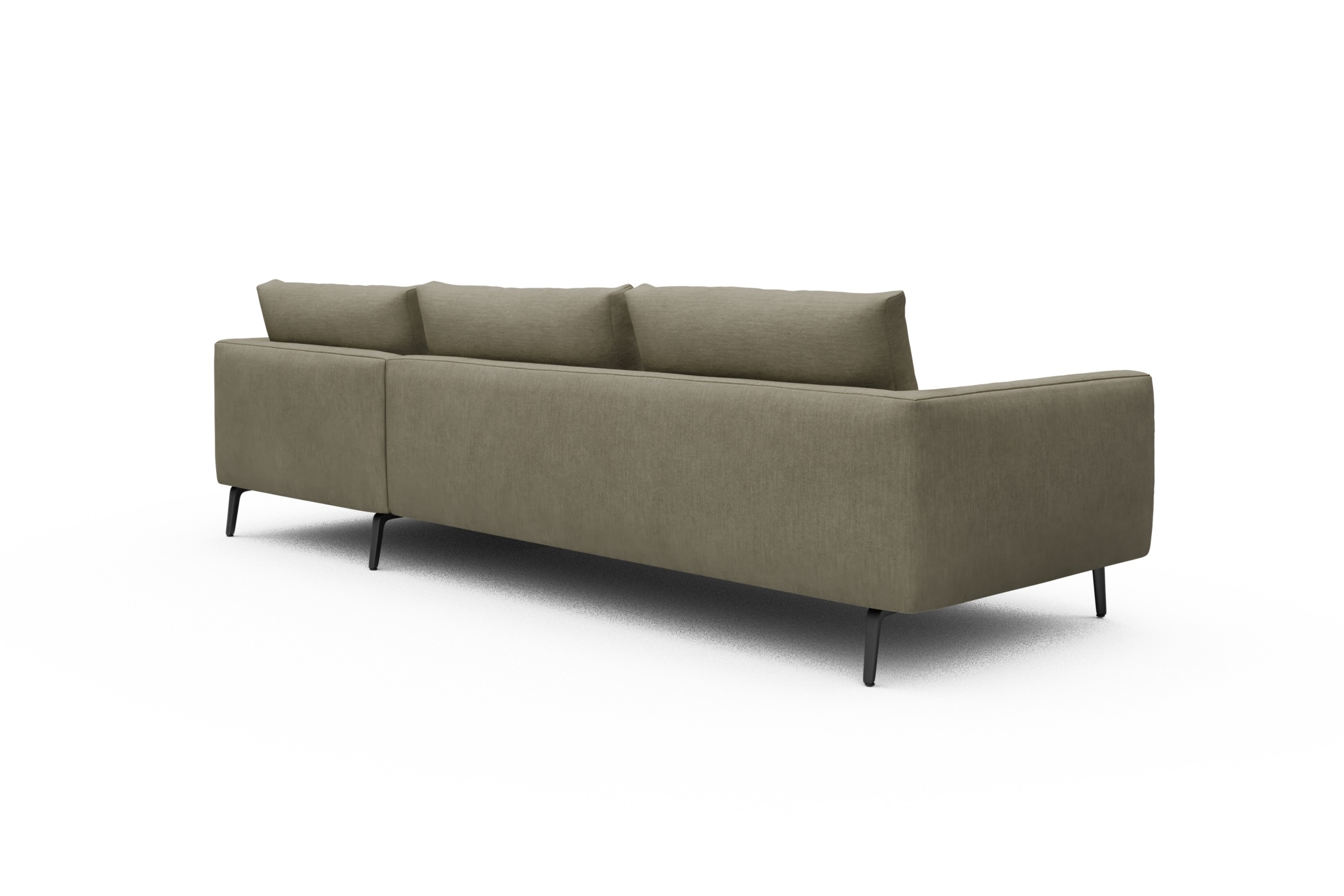 Ecksofa Karl Chaiselongue rechts mit 2,5-Sitzer Vivus-Dusty-Sand