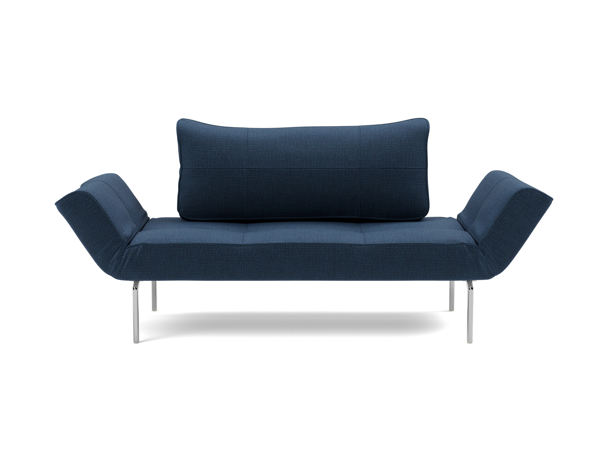 Tagesbett Zeal Chenille Esina 414-Indigo-Blue Beine Straw Aluminium